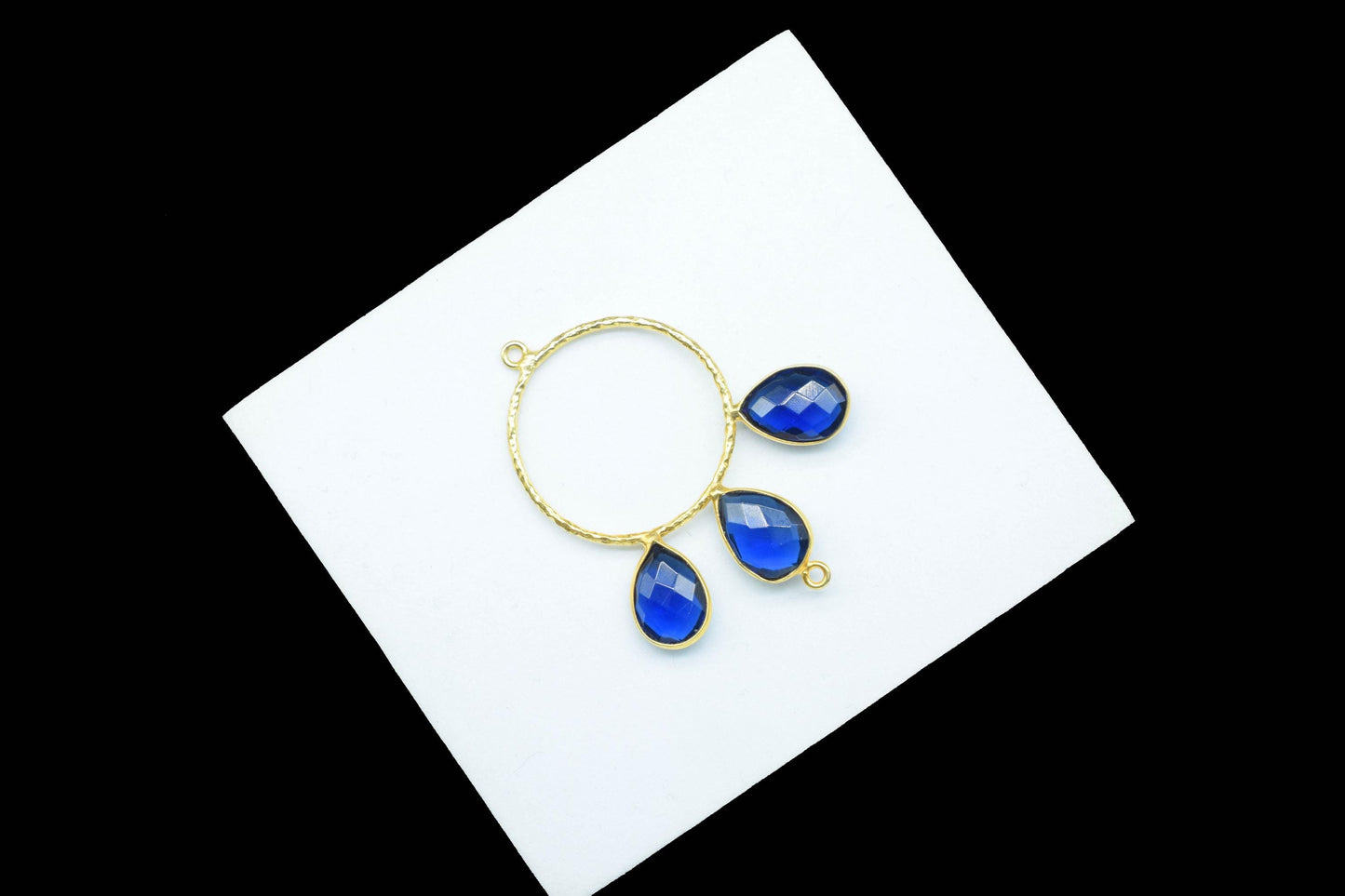 Kyanite Pendant/Gold Plated Jewellery/Connector Jewellery/Gemstone Jewellery/Brass Connector Jewellery/Double Bail Pendant/Kyanite Jewellery