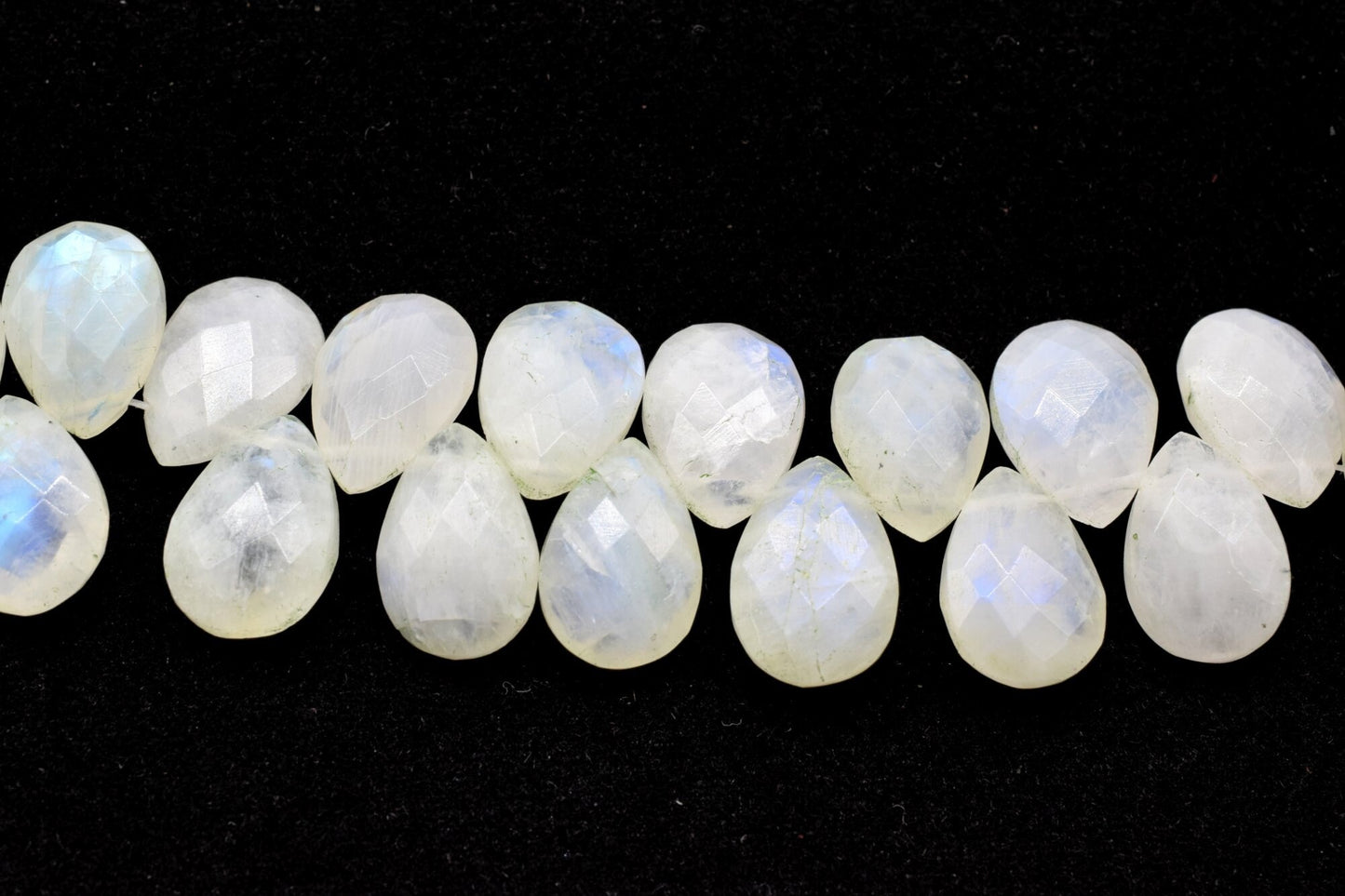 Moonstone 9x13mm teardrop Briolettes,Moonstone Beads,Moonstone Beads,Moonstone Faceted Pear Briolettes,Moonstone Jewelry making ,Supplies