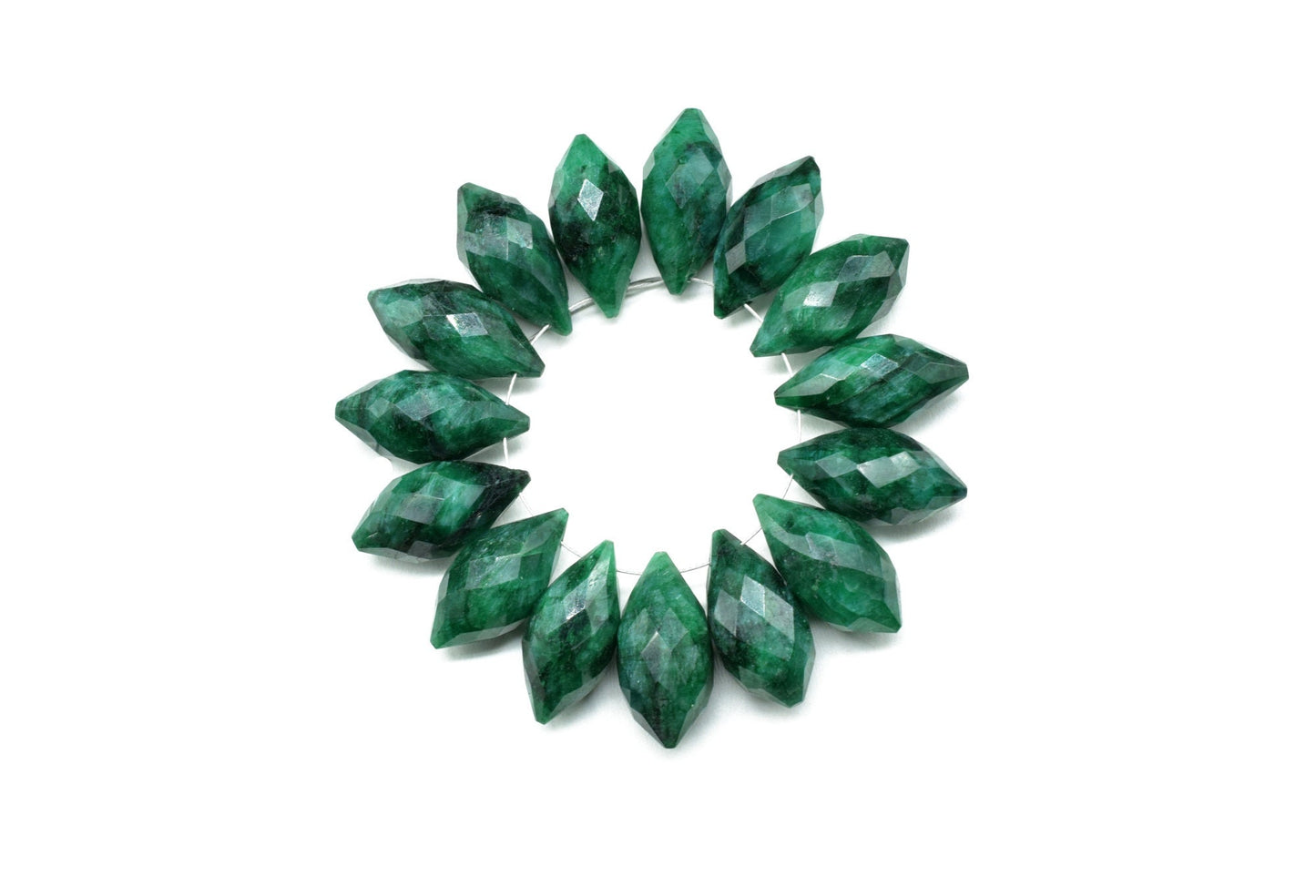 Emerald 10x20mm dew drop faceted beads,Fancy Cut Dew Drop Foxtail Briolette,Foxtail Briolette,Gemstone Dew Drop Bead,Emerald drops,jewelry