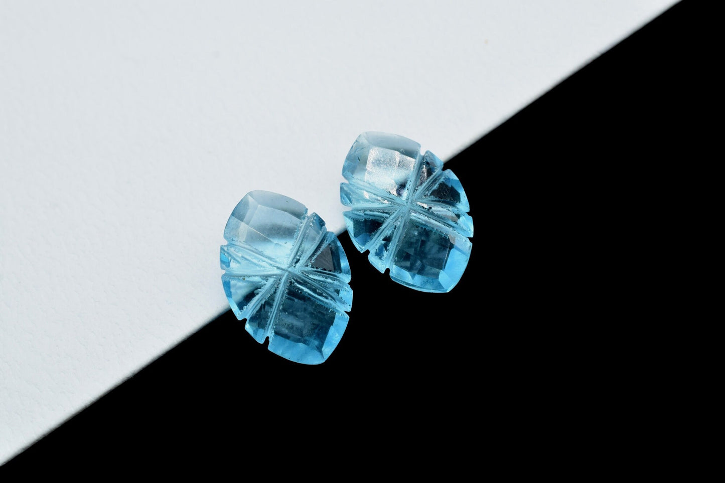 Sky Topaz Carving Marquise Shape Briolettes,12x18mm Carved Marquise Beads,Carved Gemstone Beads,Topaz Carved Stone Beads,Carving Briolettes