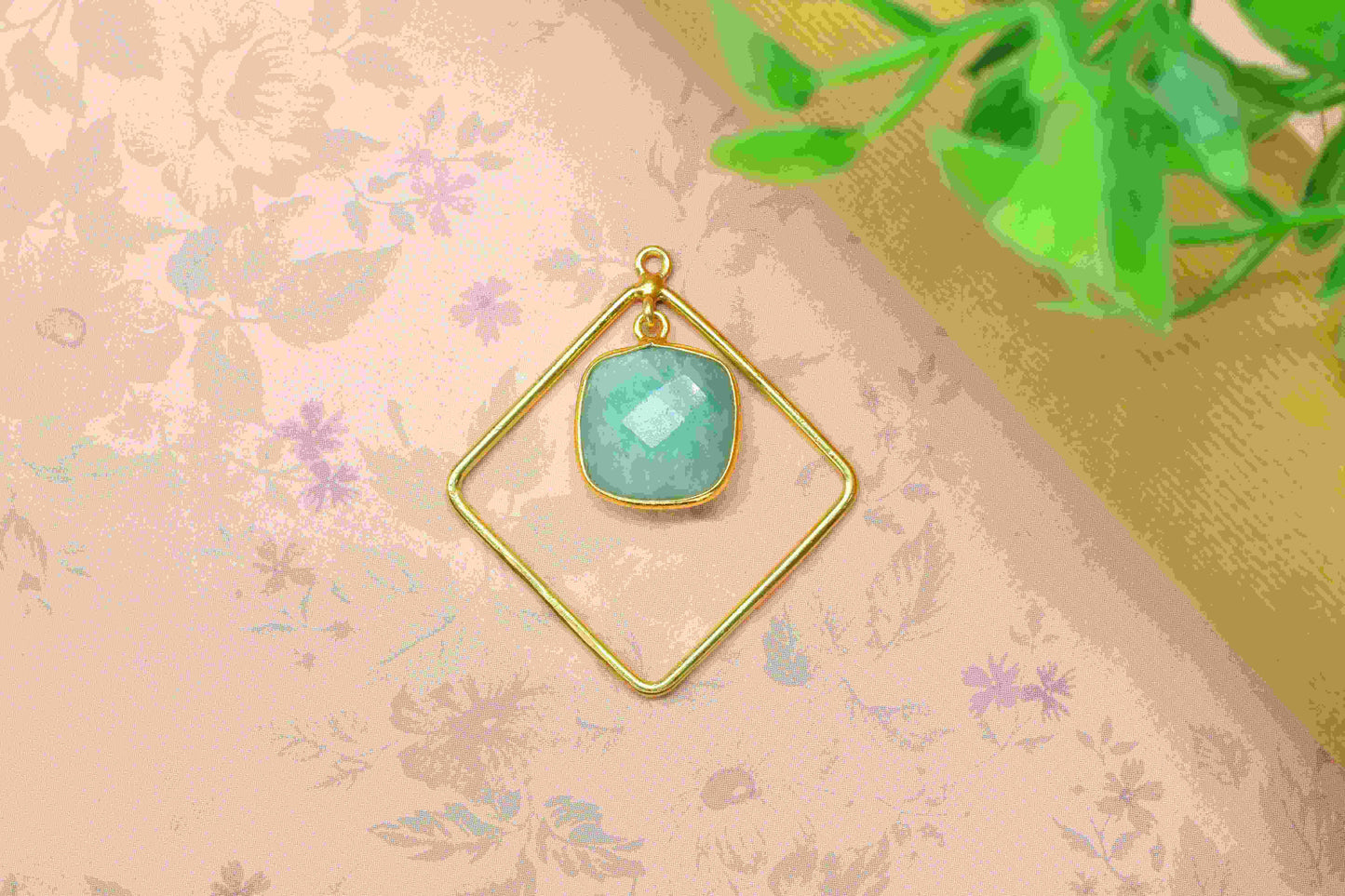 Gemstone Square Bezel Pendants,Components Earrings,Wedding Earring,Wedding jewelry,Gemstone Jewelry,Finding Square Pendants,Station Link,