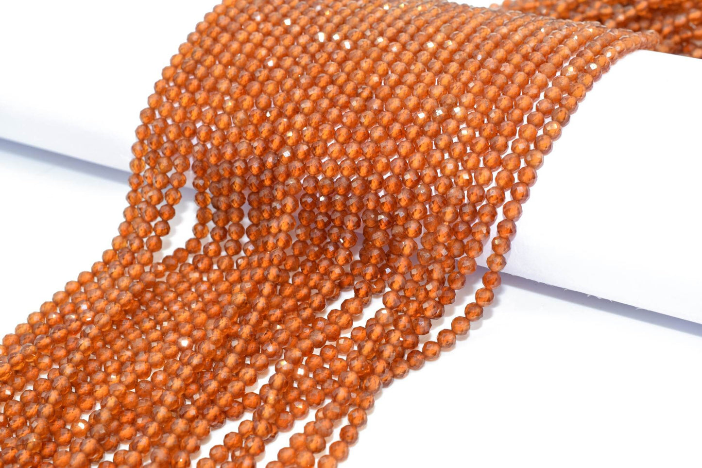 3mm Hessonite Garnet beads,Faceted Beads for Jewelry,Jewelry Making Bead,Orange Hessonite Garnet faceted beads,AAA Quality bead,13'' strand