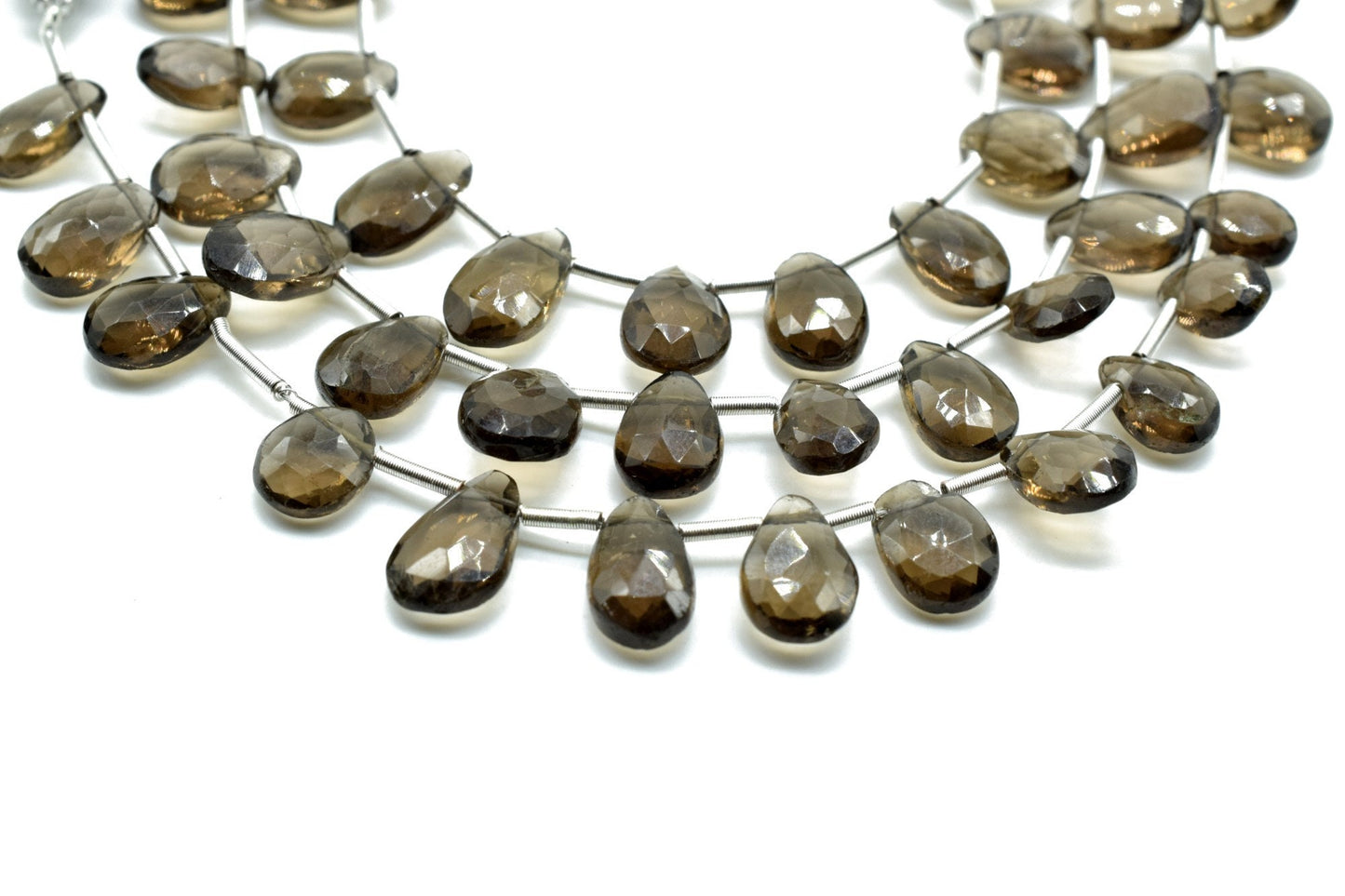 AAA Smoky TearDrop Briolettes,Smoky drops,Jewelry making beads,Supplies beads,Smoky Pear shape Briolettes strand,Gemstone Briolette Drop,