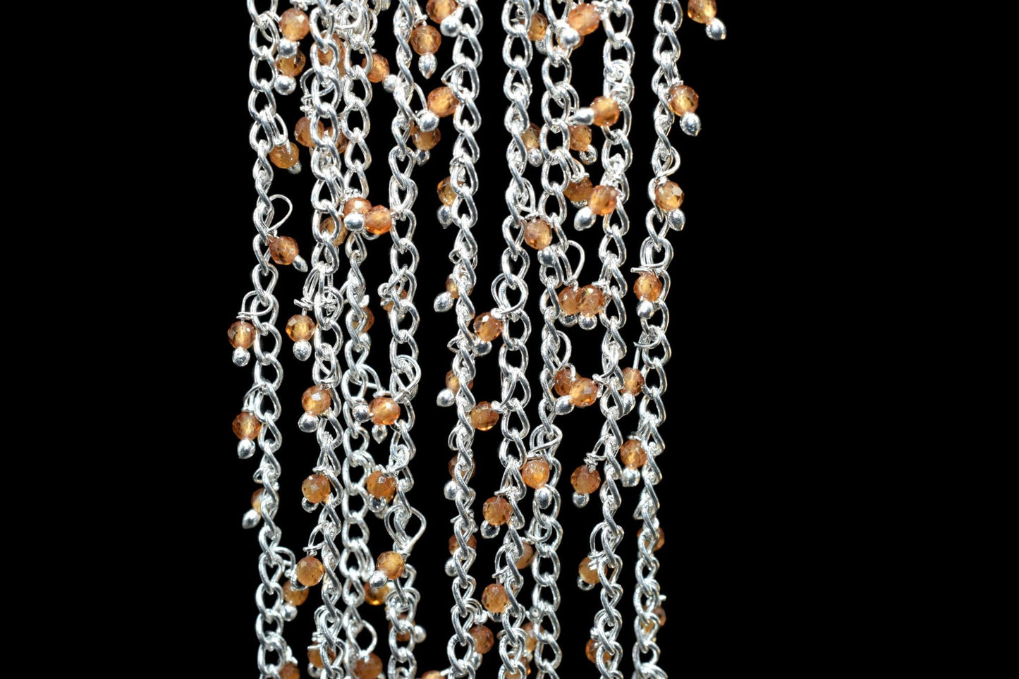 garnet Cluster Rosary,2mm Faceted Beads Rosary Roll,Wire Wrapped Bead Rosary Chain,Dangling Rosary Chain,Jewelry Making Supply,Garnet Rosary