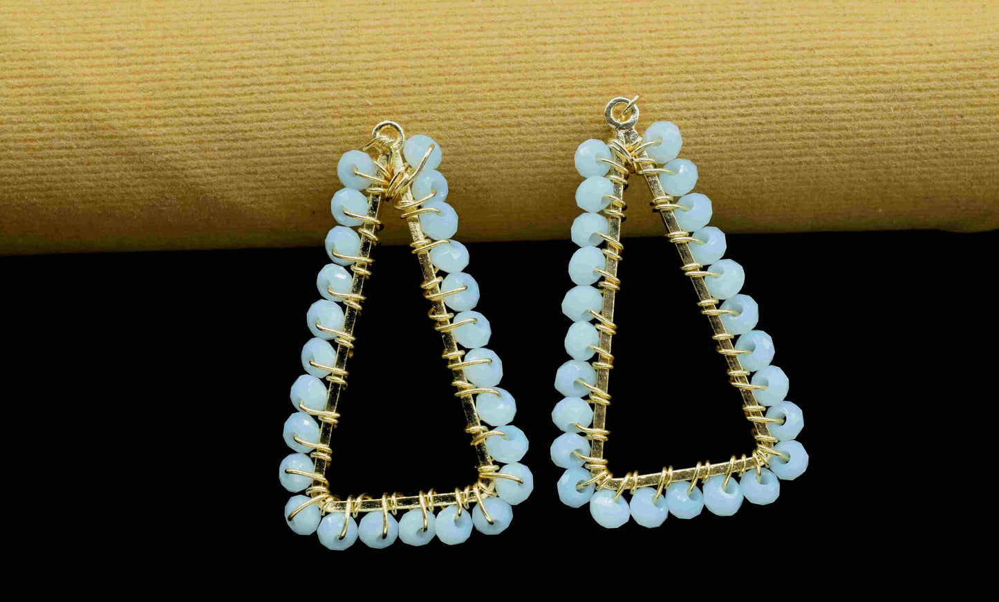 Opalite Wire Wrapped Dangle Earring,Gemstone Component,Handmade Beaded Earring Connector,Finding Necklace,Opalite jewelry,Component Jewelry,