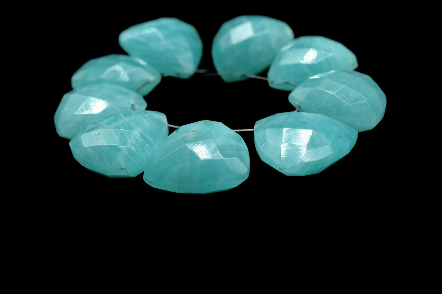 Trillion Faceted Beads,Amazonite 15mm Trillion Briolettes,Trillion Shape Bead,Jewelry Supply Beads,Jewelry Supply,Natural Gemstone Bead