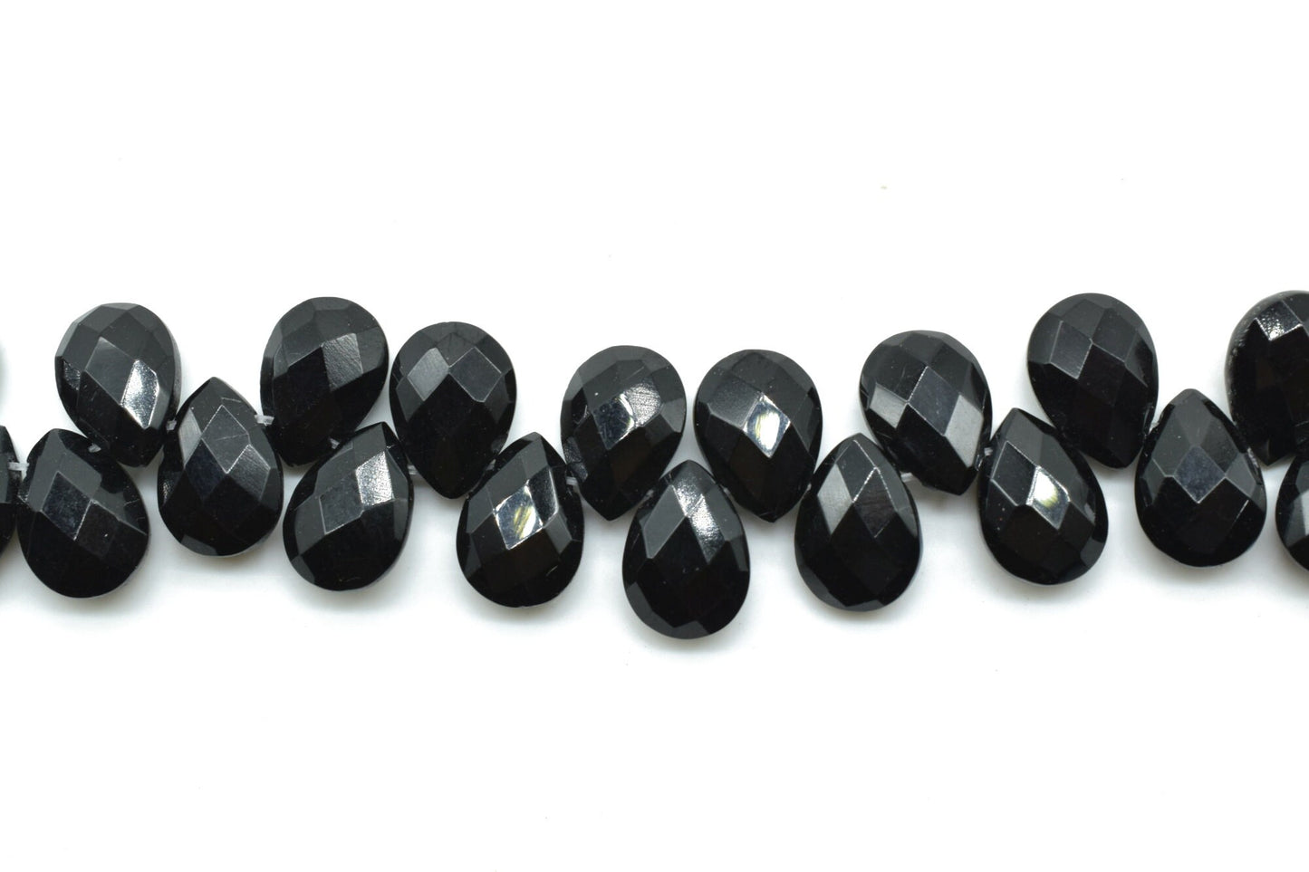 Black Onyx Teardrop 7x10mm Briolettes,Jewelry making supplies,craft supplies,Black onyx Briolettes,Black Spinel briolettes,Black onyx jewels