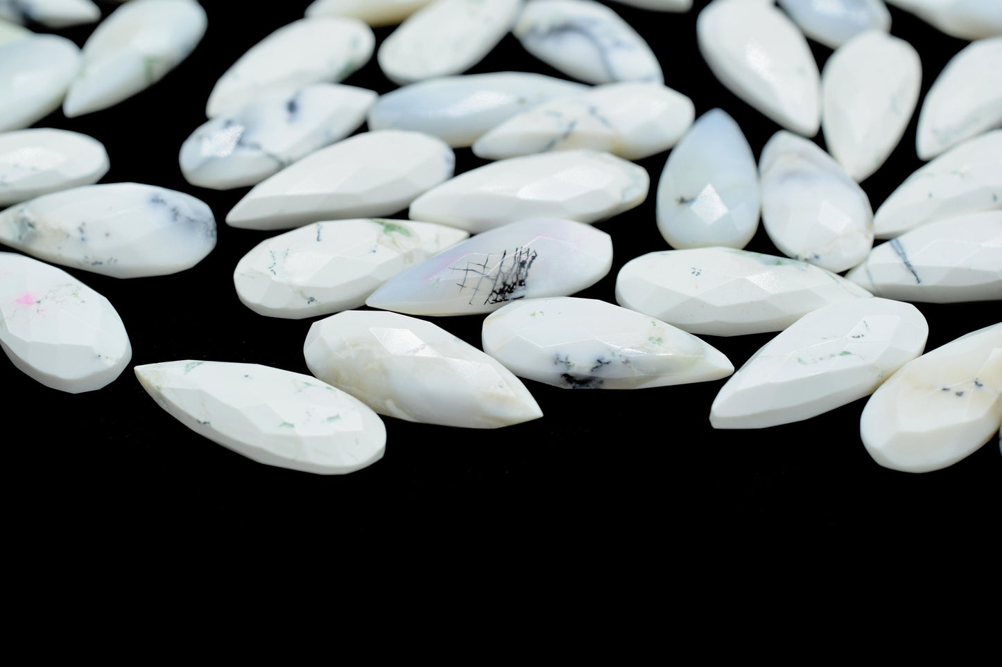 Dendrite Opal 8X20mm Faceted Teardrop Beads,Dendrite Opal Faceted  Briolettes,Dendrite Opal Beads,jewelry making Beads,Opal Briolettes Beads