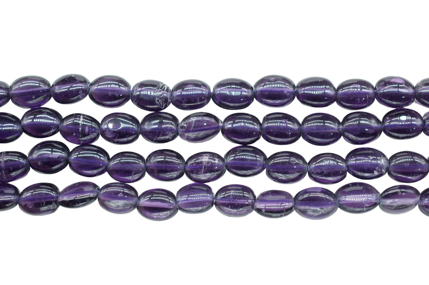 Amethyst Smooth Oval Beads,Amethyst Quartz Smooth Beads,Loose Beads for Jewelry Making,Amethyst Plain Oval Beads,Amethyst Smooth Nuggets