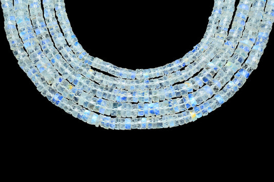 AAA Quality Rainbow moonstone 5mm Faceted Tyre shape Heishi Beads,Moonstone Spacer Beads,Moonstone Wheel beads,Moonstone Tyre Beads,
