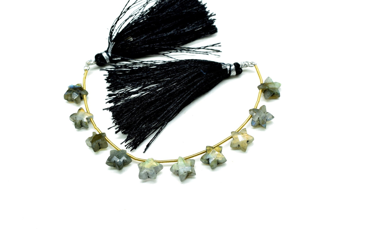 10 Pieces Strand Labradorite star Faceted Beads,Labradorite Star Shape Briolette,Sold By Strand,Labradorite star briolettes,Briolette Strand