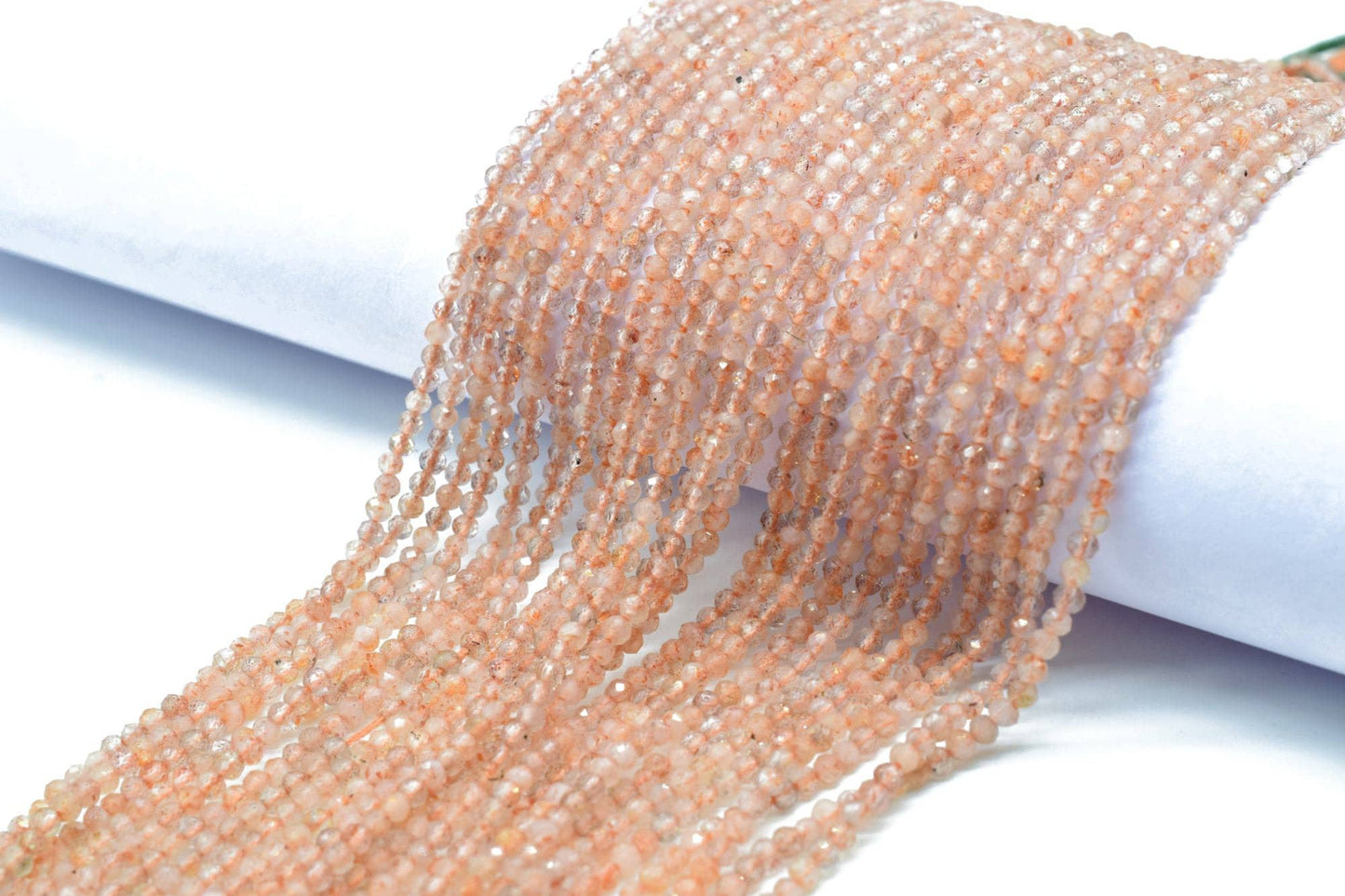 Sunstone beads,Orange color beads,2.5mm beads,AAA quality bead,Micro Faceted Beads,Semi Precious beads,Gemstone Faceted Beads,13 inch beads