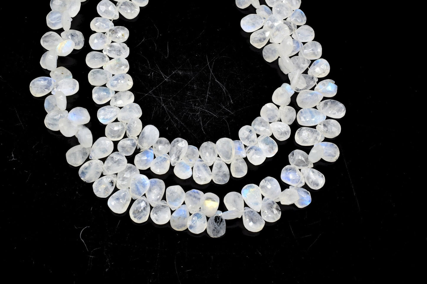 Moonstone pear Shape beads,Rainbow Moonstone Briolette,6x8mm teardrop faceted ,AAA Quality Briolette,9''pear shape strand,teardrop faceted