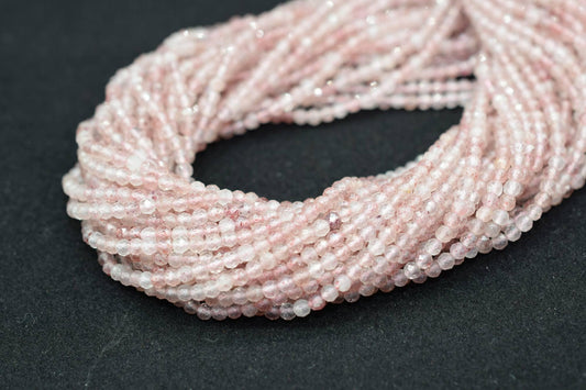 Strawberry quartz beads,3mm Tiny Gemstone Beads,Gemstone For Jewelry Making,pink color beads,Quartz beads,Strawberry beads,pink beads strand