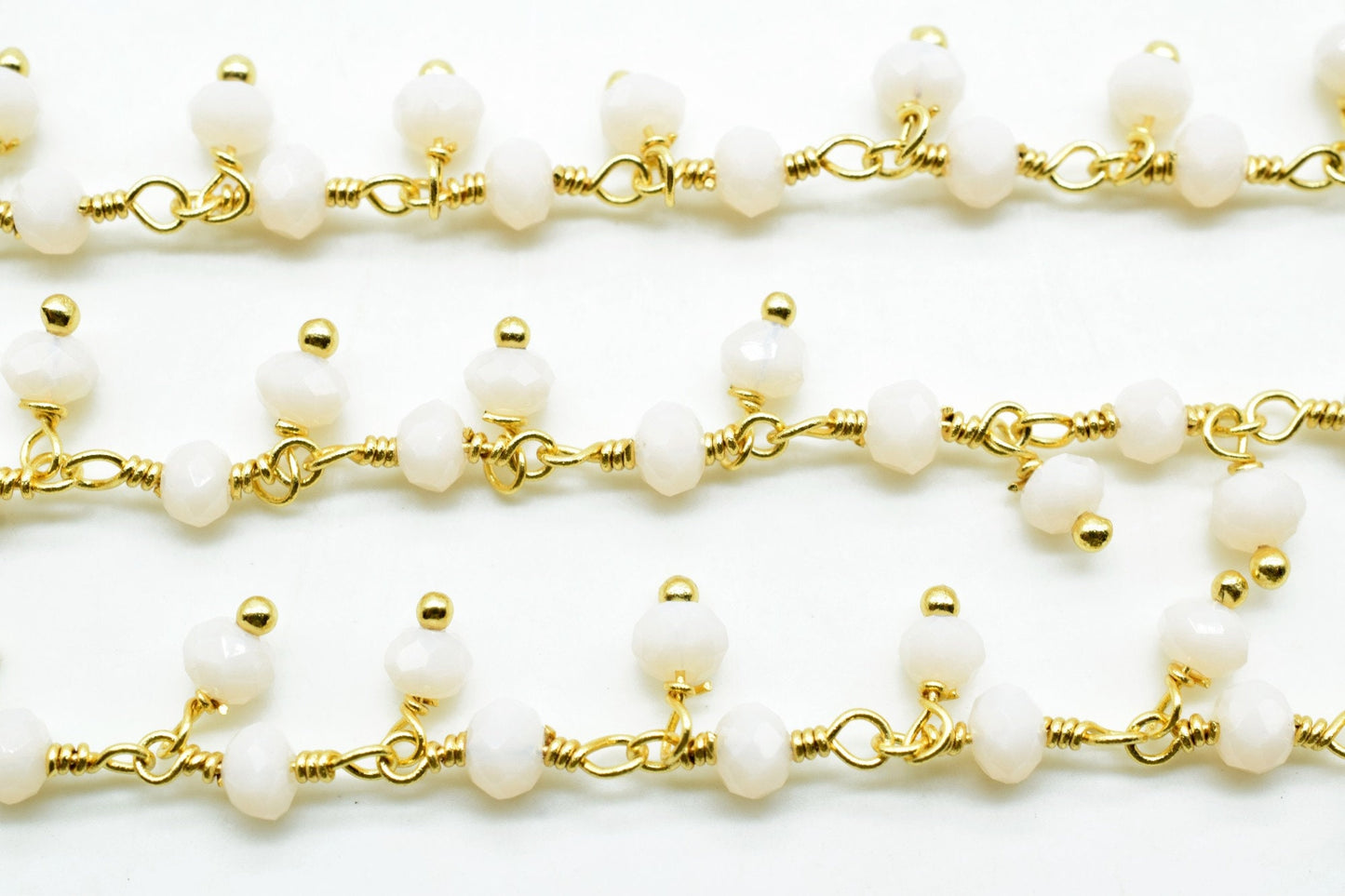 Chalcedony Cluster Beaded Chain,Bead Chain,Dangling Chain,Thick Chain, Gold Wire Wrapped chalcedony Beaded chain,Handmade beaded chains