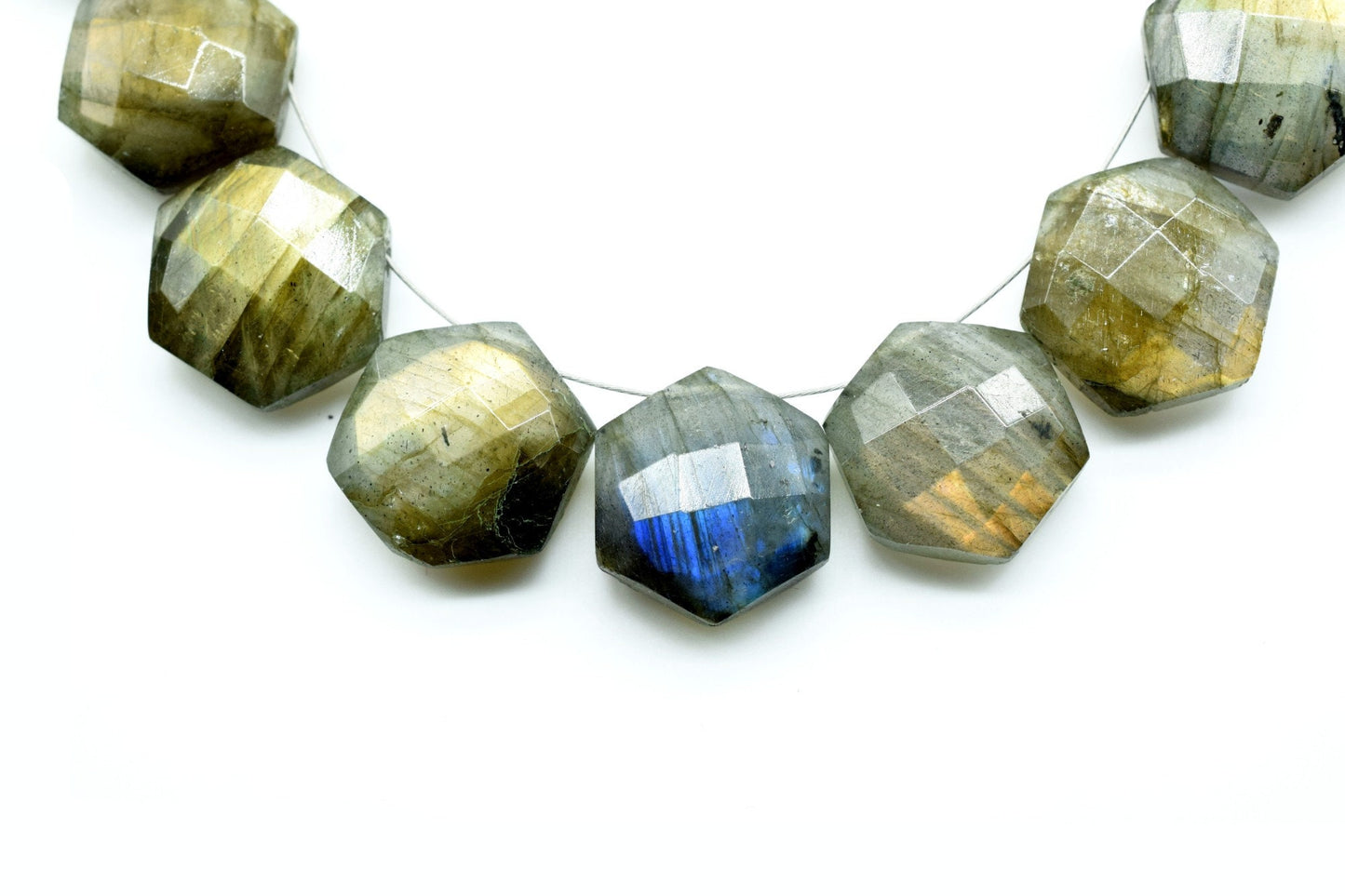 12mm labradorite Hexagon Faceted Beads,handcut Hexagon Briolette,Flashy Labradorite Hexagon Beads,12mm Hexagon Briolette Bead,wholesale bead
