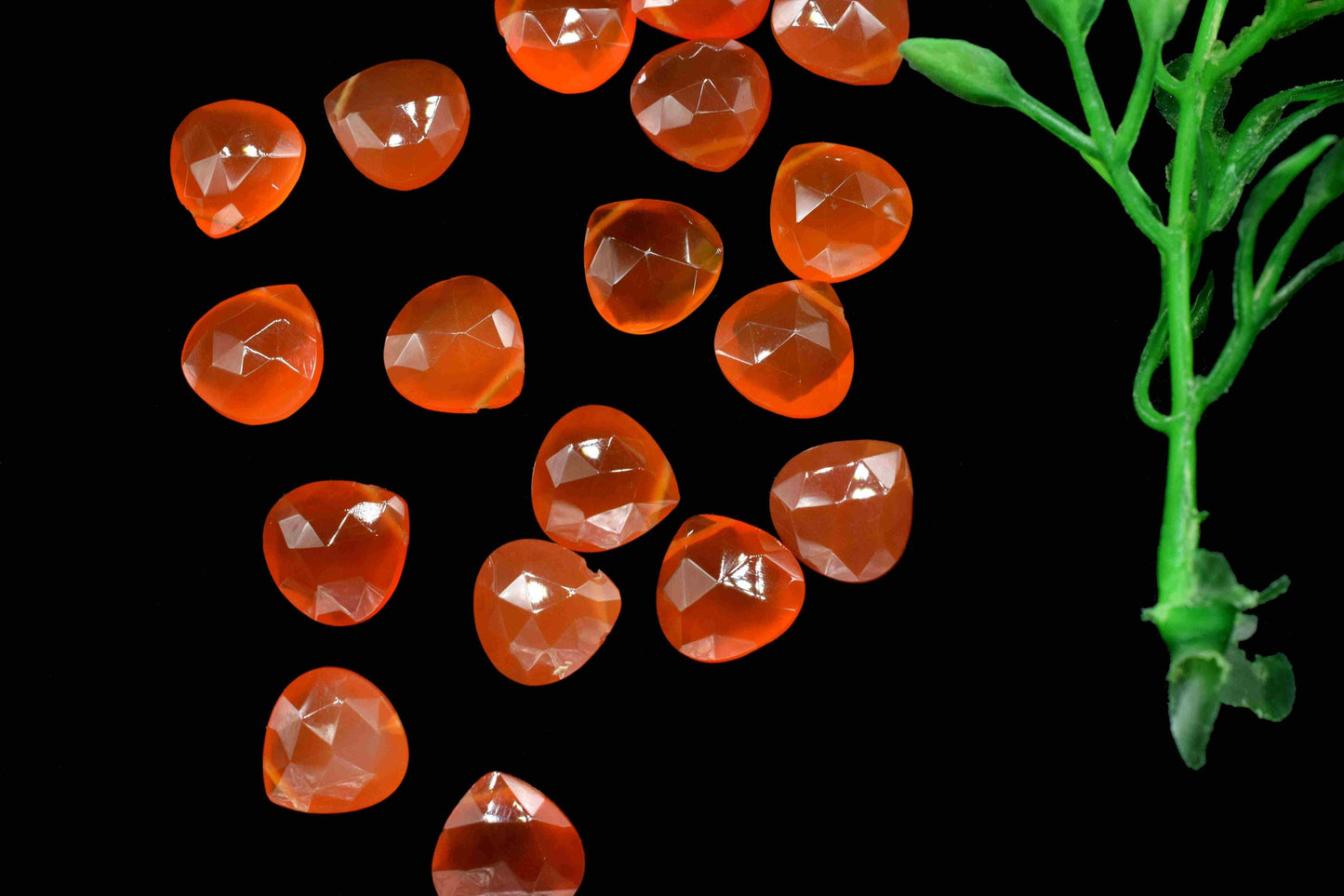 Carnelian Faceted Heart Shape Beads, Carnelian 10mm Heart Shape Beads, Faceted Orange Carnelian Beads, Heart Shape Carnelian Beads, jewelry