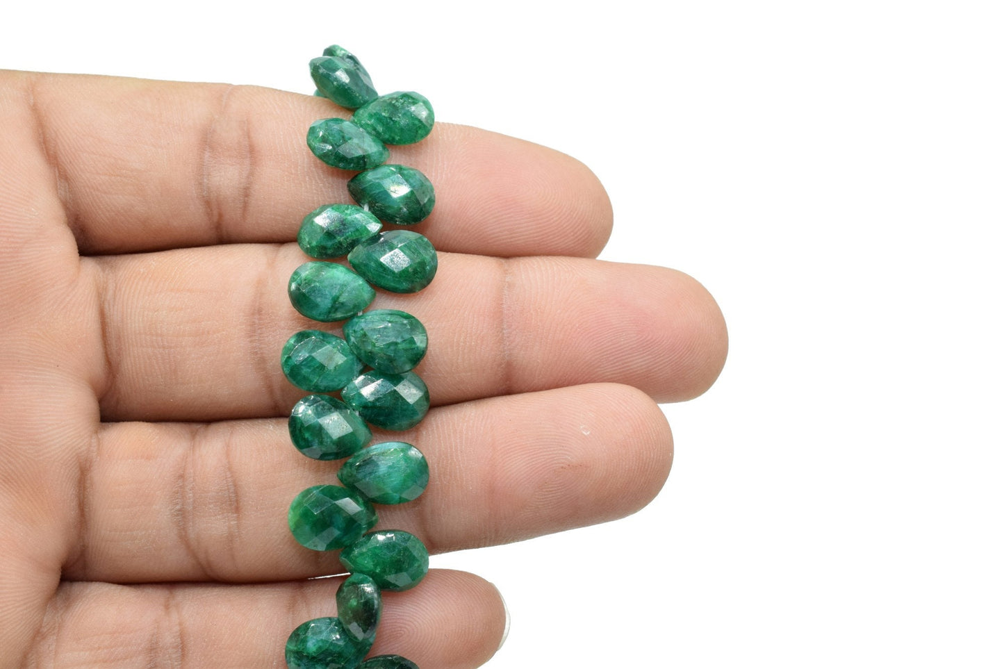 Emerald Teardrop 7x10mm Briolettes,Emerald drilled Briolette,Super Finest Quality briolette,Natural Emerald briolettes,Wholesale briolette