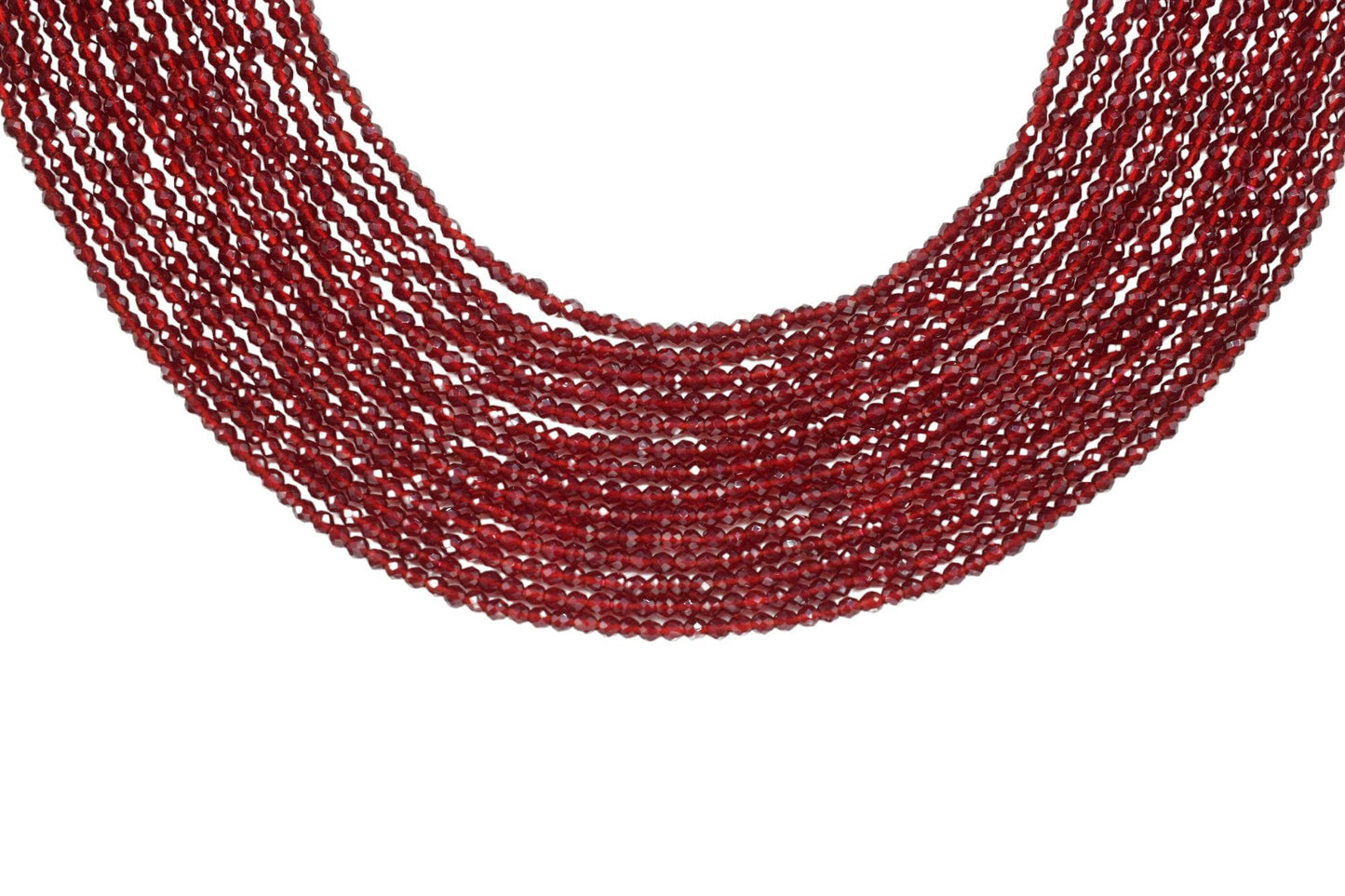Garnet Faceted Beads/Beads Strand/Jewerly Making Beads/2mm Red Garnet Beads Strand/Loose Beads/Rondelle Beads/Full Strand Beads/Gift