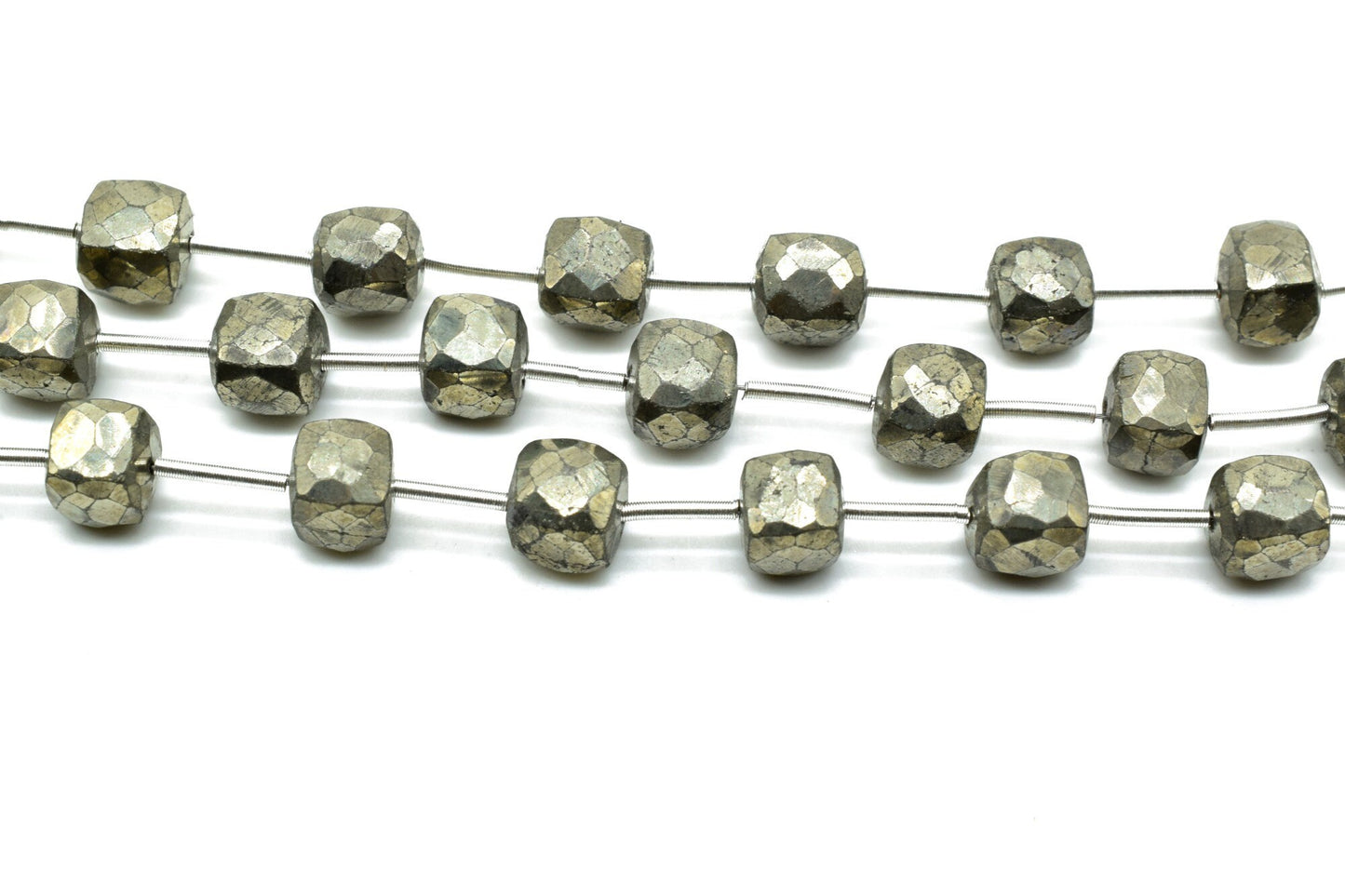 Natural Pyrite 7mm Cube Box Beads,Gemstone Faceted Box Briolettes,Pyrite Box shape Briolettes,Jewelry Making Beads,Pyrite 6 Inch Strands