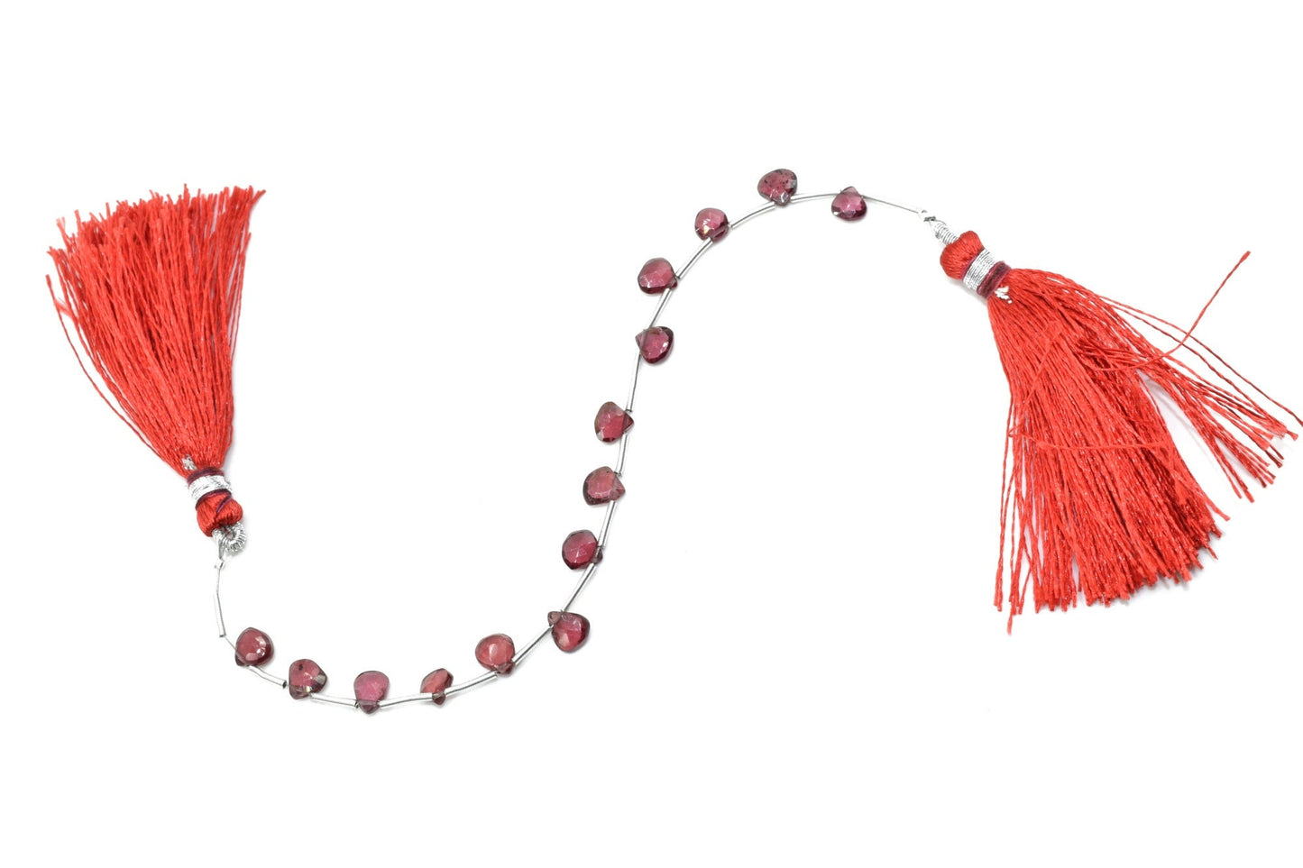 Garnet Heart Shape 6mm briolettes,Vertical Top Drilled briolettes,Faceted Heart shape Briolettes,Garnet Briolettes,Garnet beads,Red Briolett