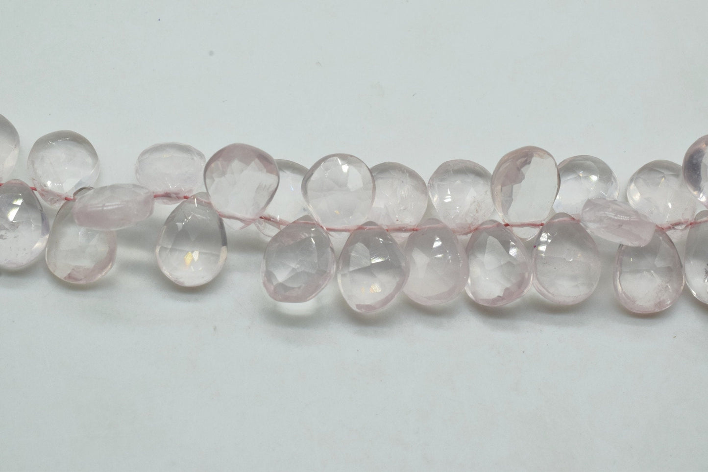 Pink Chalcedony 8x10mm Faceted Pear Briolettes,Rose quartz Faceted Briolettes,Calibrated Gemstone,Chalcedony Pear Briolettes,wholesale beads