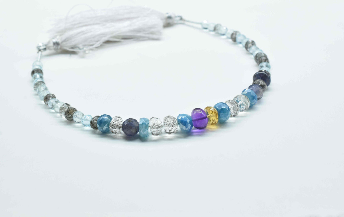 Multi Gemstone Faceted Beads,Multi Rondelle Beads Strand,Necklace Beads jewelry,Handmade Station Link,Semi Precious loose Beads Gift for Her