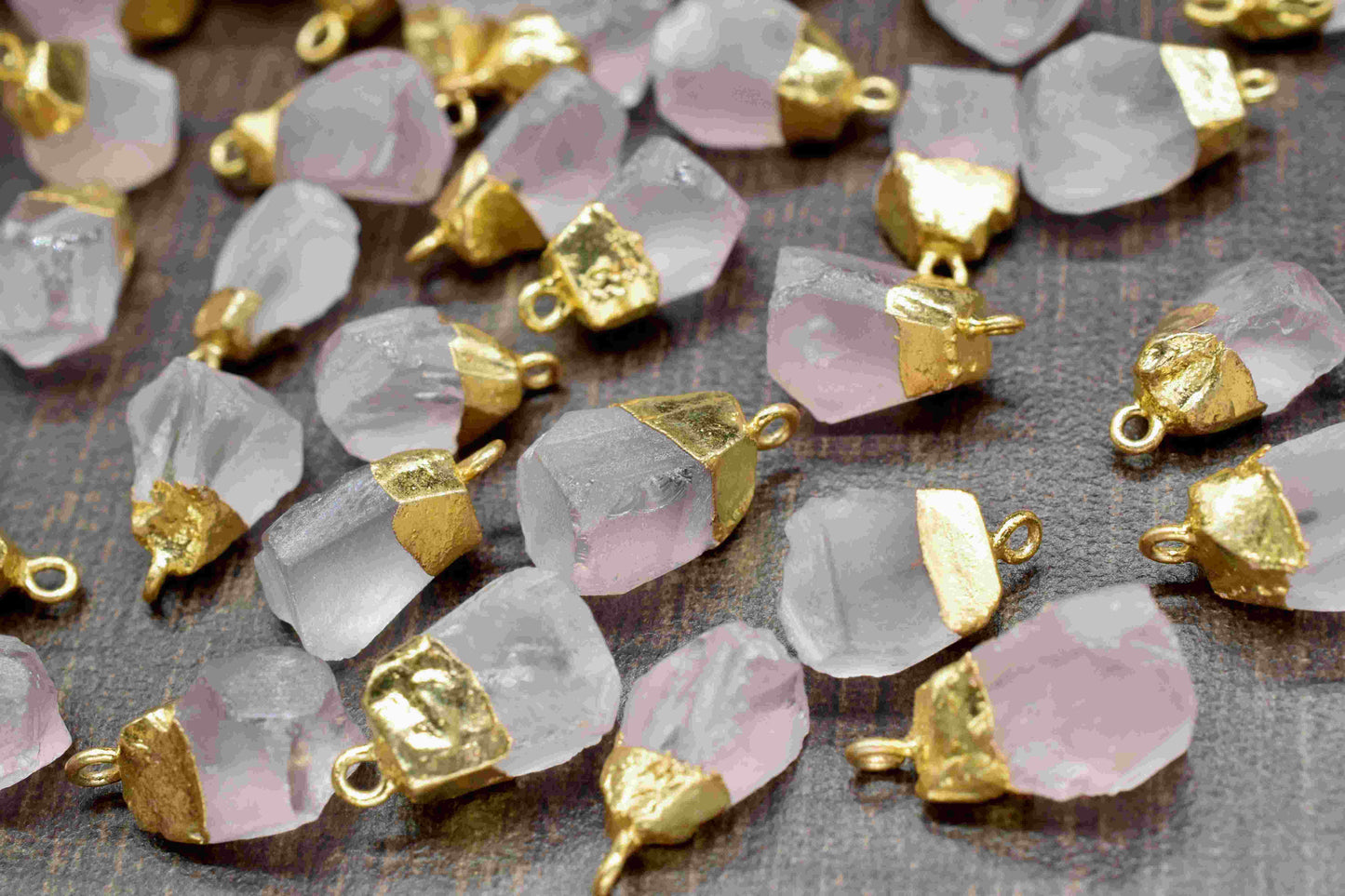Rough Gemstone Pendant,Raw Rose Quartz Necklace,Birthstone Charm,Freeform Gemstone Pendant,Rough Gemstone Jewelry,Natural Stone Pendant,Gift