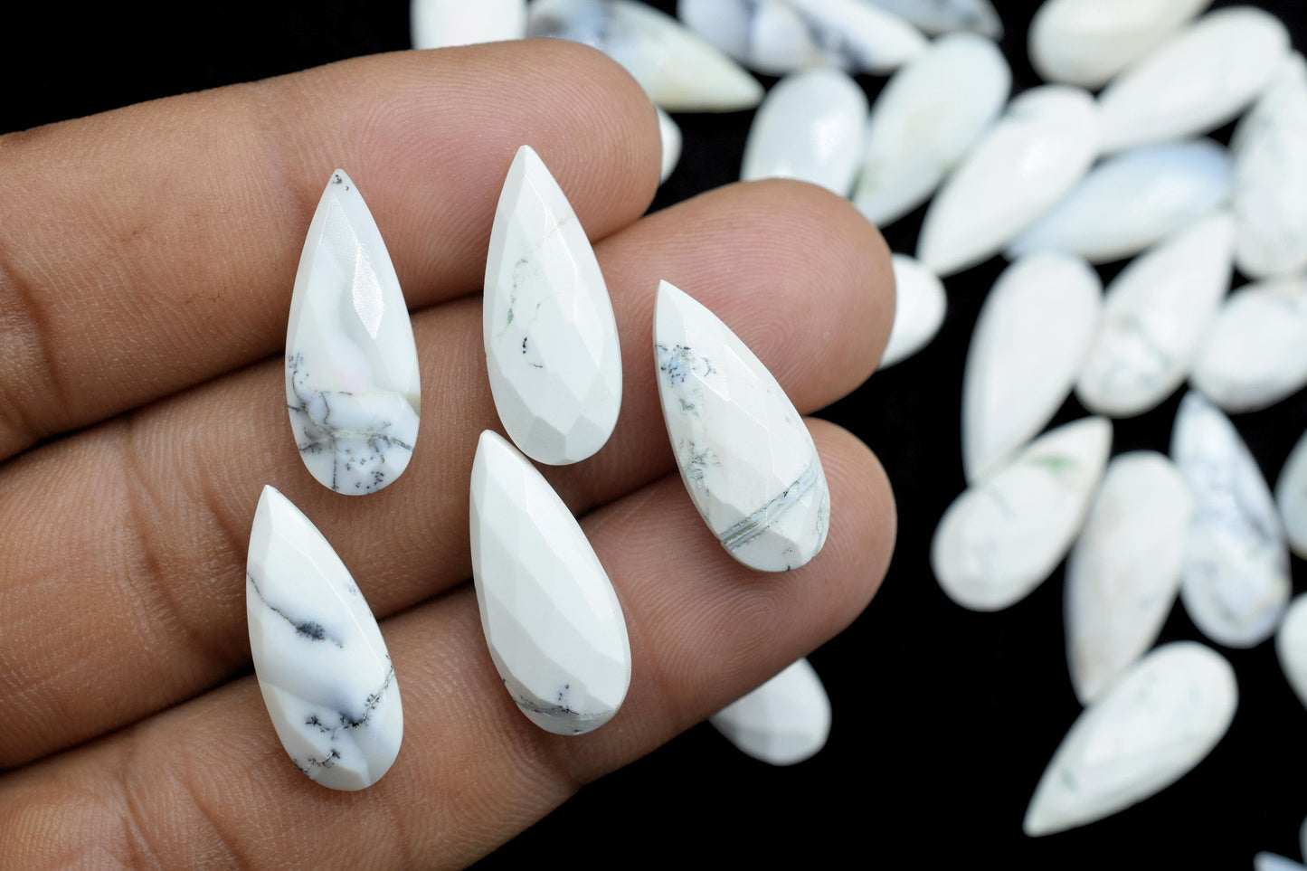 Dendrite Opal 8X20mm Faceted Teardrop Beads,Dendrite Opal Faceted  Briolettes,Dendrite Opal Beads,jewelry making Beads,Opal Briolettes Beads