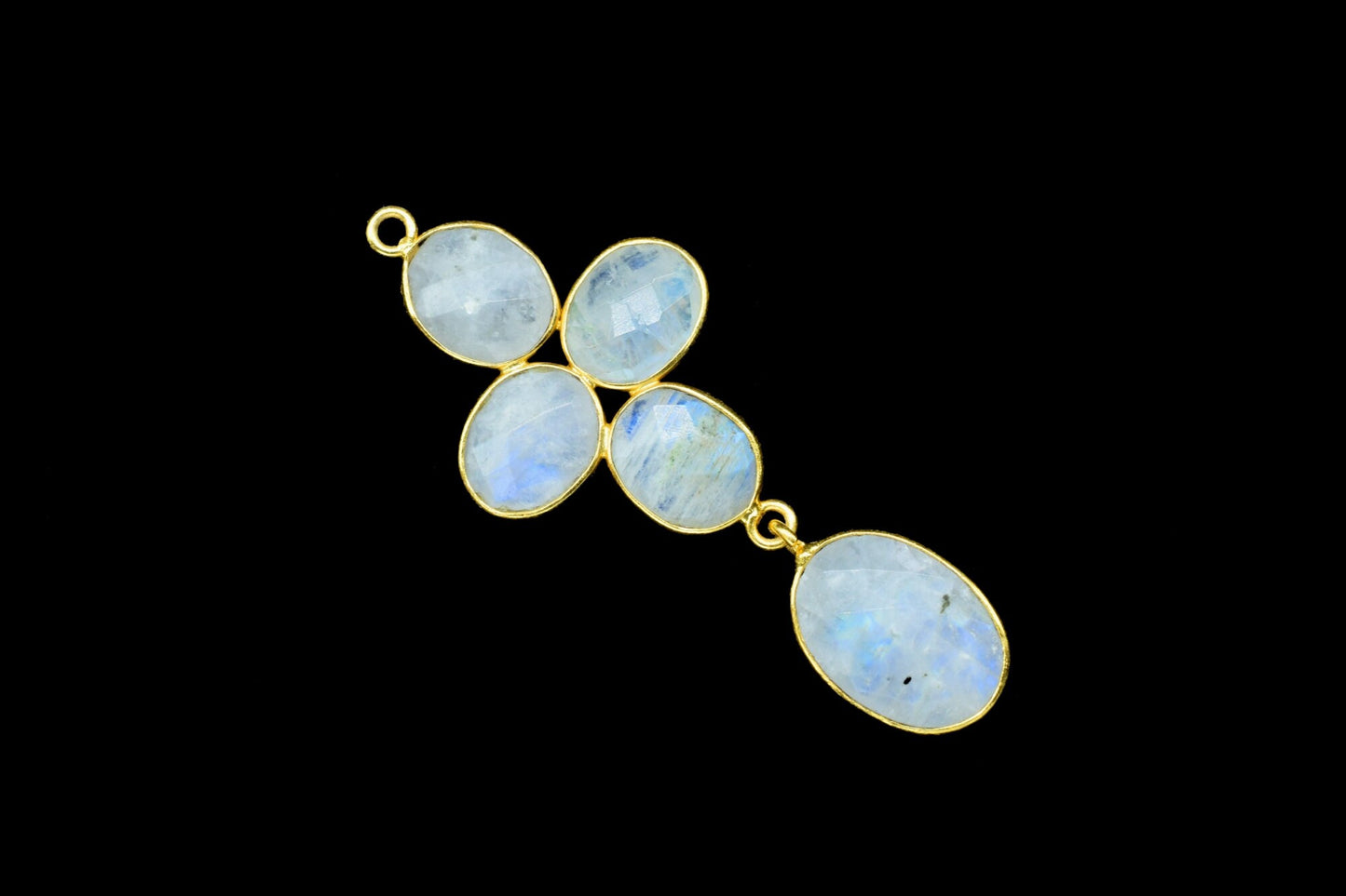 Natural Gemstone Pendant,Wedding Pending,Handmade Component Jewelry,Gemstone Bezels Pendant Charm,Natural Rainbow Moonstone Pendant,Gift