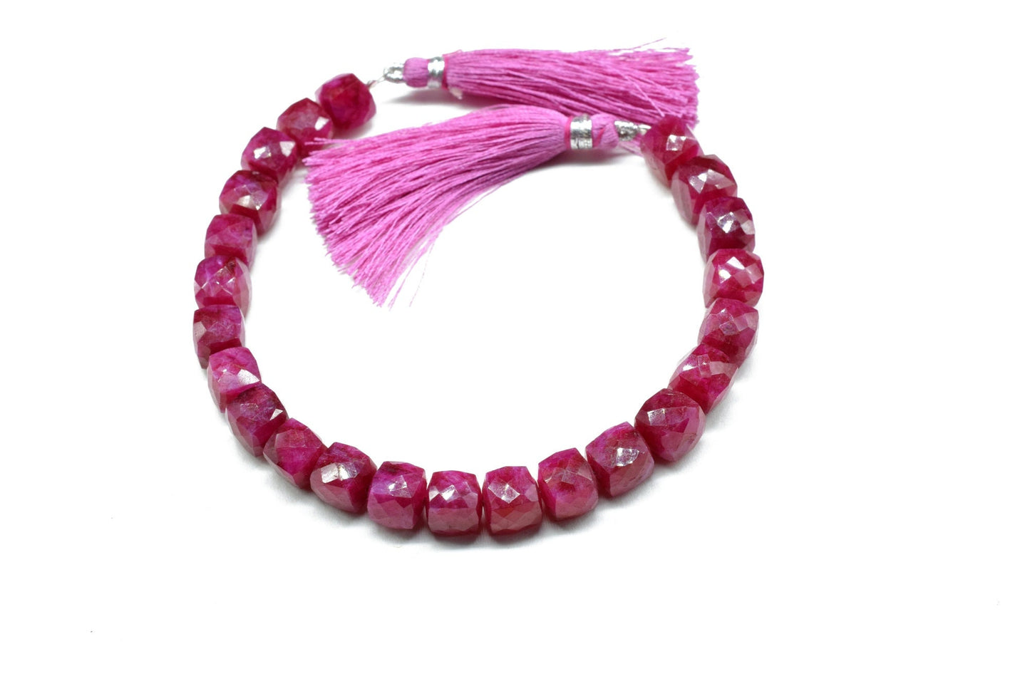 Ruby Faceted Cube Beads,3D Box Strand,3D square Dice Beads,Faceted Cube Strand,Jewelry Supplies,Ruby Briolettes,Ruby box briolettes,strand