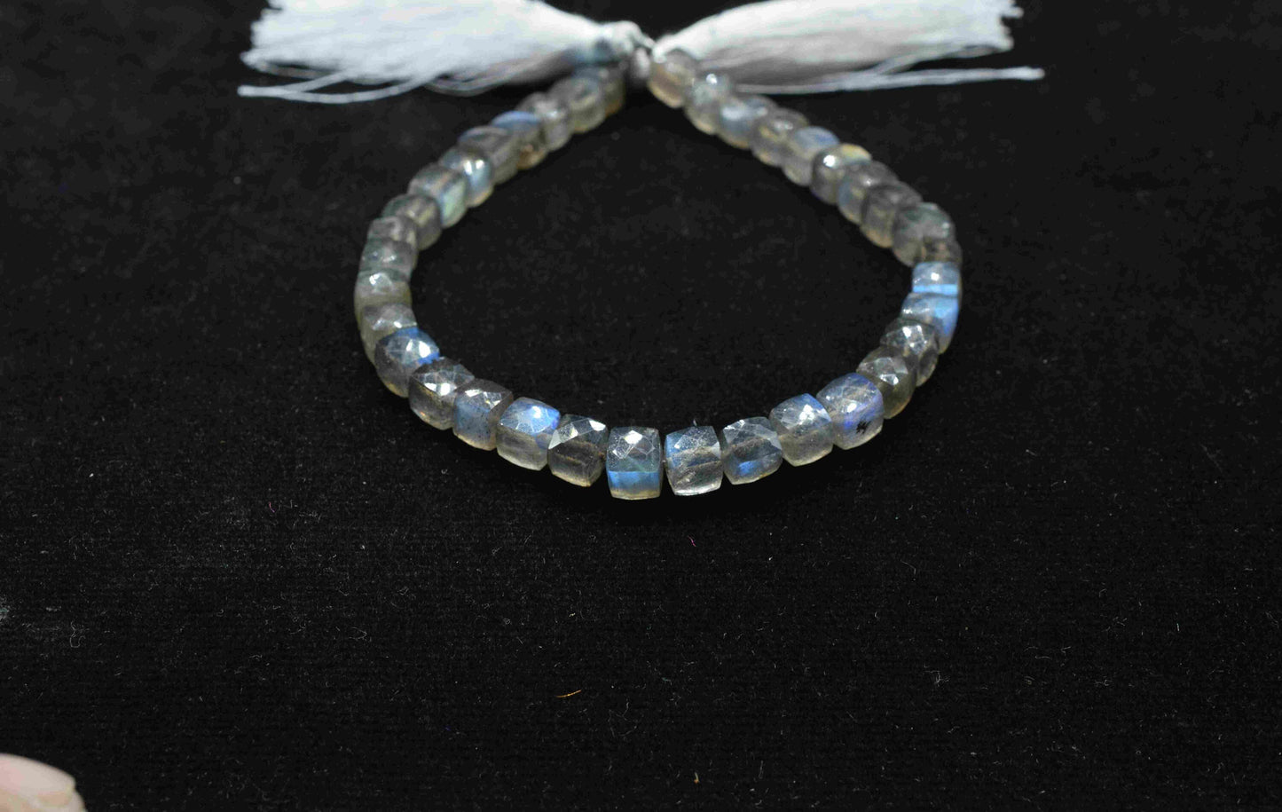 Labradorite 3D Box Briolettes,Natural Gemstone Faceted Box Strand,3D Square Shape Bead,Handmade Station Link,Labradorite Briolettes Beads,