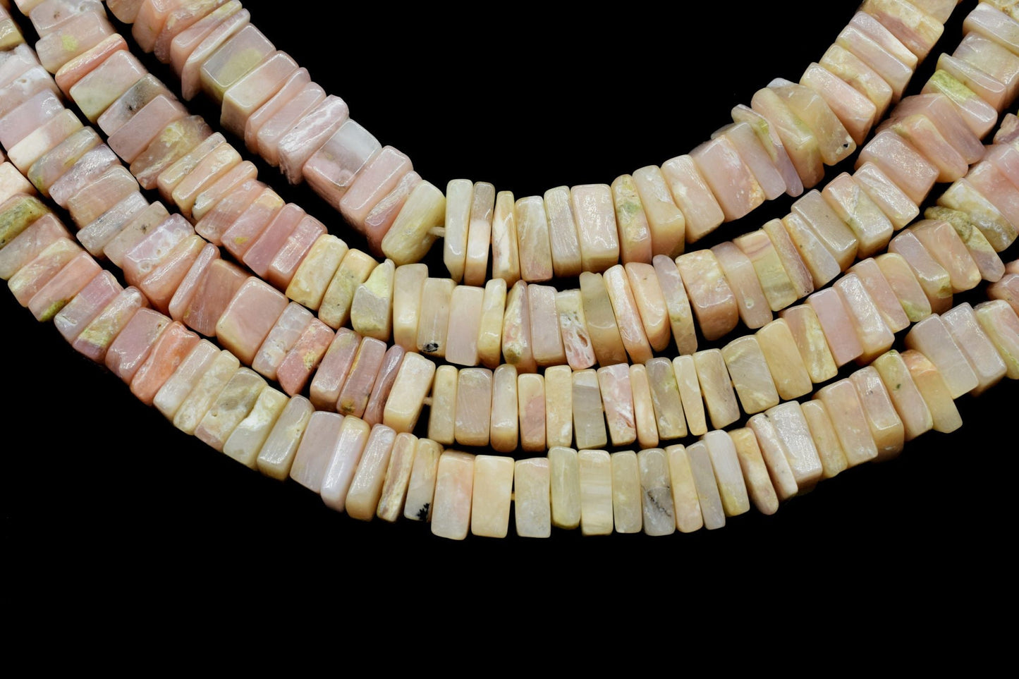 Natural Pink Opal Heishi Beads/Square Shape Beads/Smooth Heishi beads/16 Inch Long Beads/Size 4 To 6 MM/Handmade Supply,Plain Pink Opal Bead