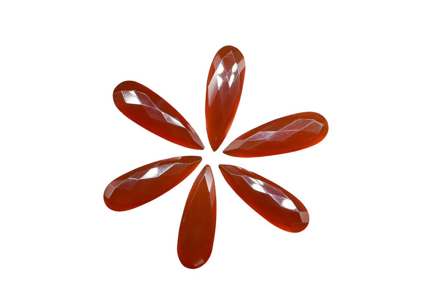 Natural Carnelian Faceted 10x30mm Pear Shape Briolettes,Carnelian Long Pear Shape Bead,Carnelian Teardrop,Orange Carnelian Faceted Briolette