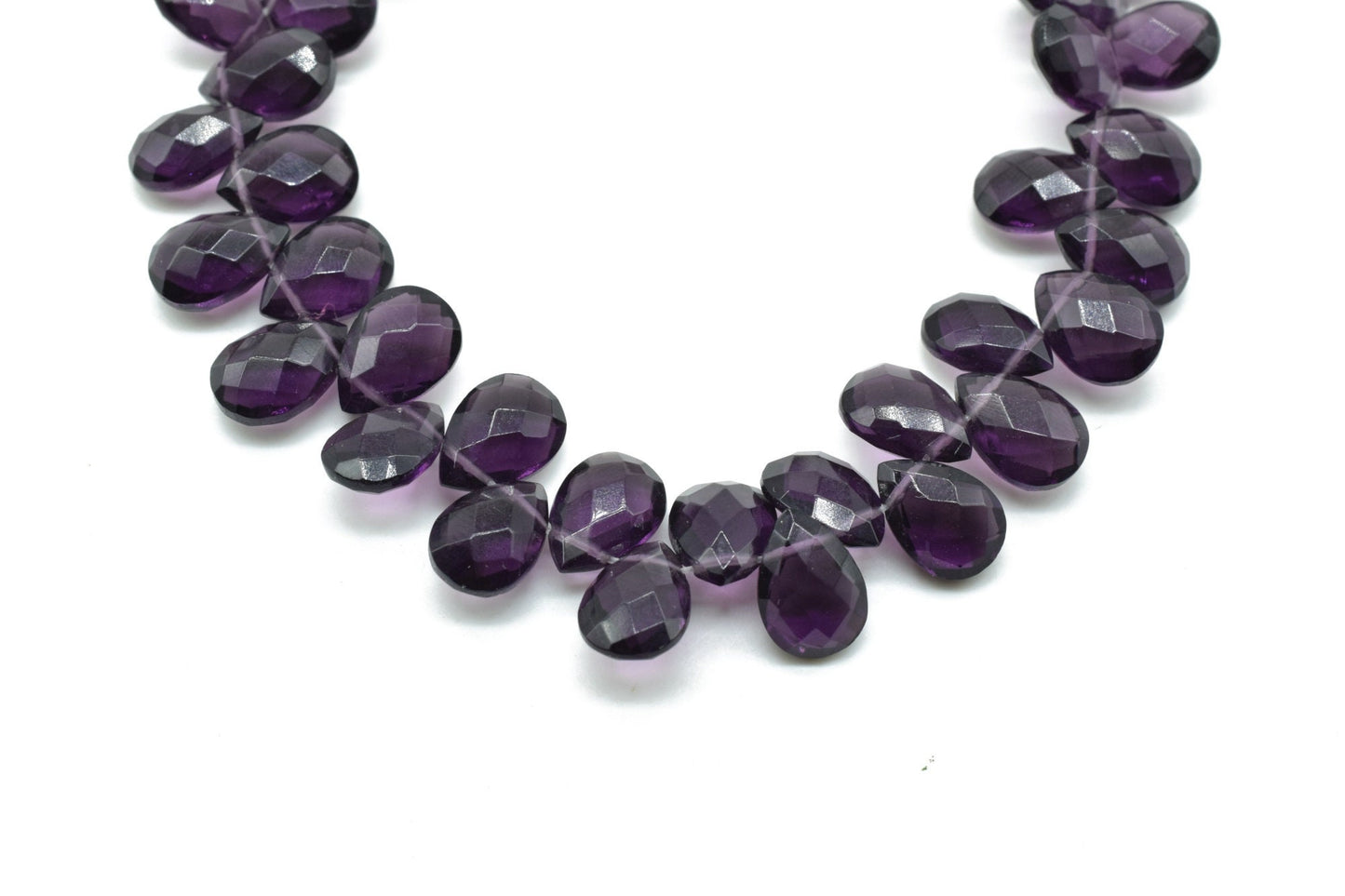 Amethyst Teardrop 7x10mm Briolettes,Amethyst drilled Briolette,February Birthstone briolettes,Purple Amethyst Quartz briolettes,Amethyst