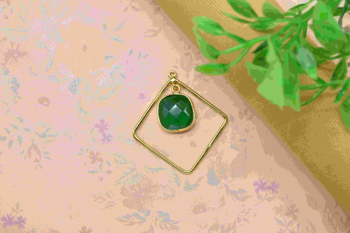 Square Bezel Pendant Connectors,Gemstone Craft Supply,Handmade Square Beads Jewelry,Components Earrings,Station Finding Link,Statement Gift