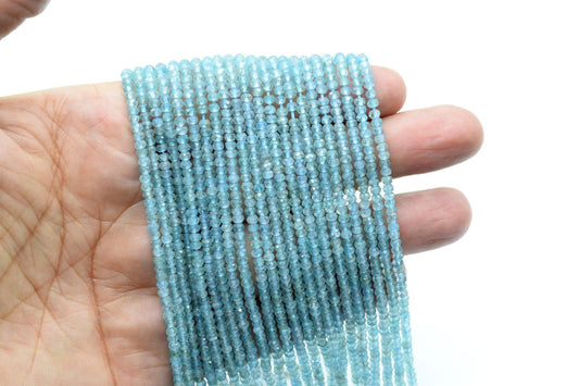 3mm Apatite Beads,Rondelle Faceted Beads,AAA Quality beads,Jewelry Making beads,Semi Precious Beads,sky blue Apatite beads,13'' beads strand