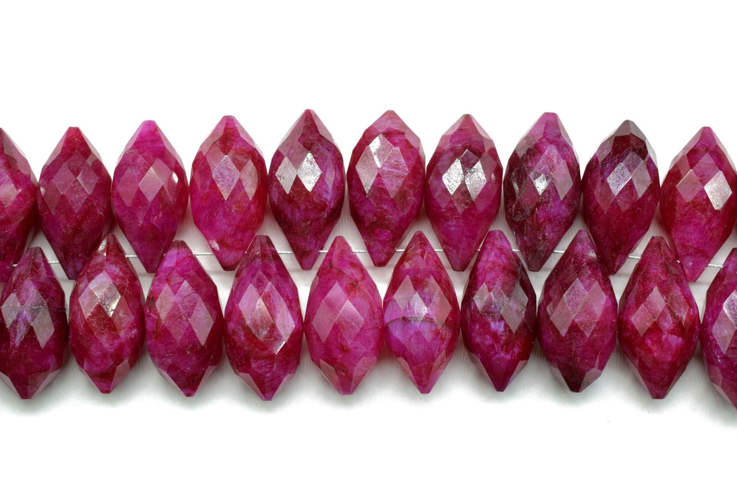 Ruby 10x25mm dew drop faceted beads,Fancy Cut Dew Drop Foxtail Briolette,Foxtail Briolette,Gemstone Dew Drop Beads,Ruby drops,Ruby jewelry