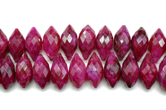 Ruby 10x25mm dew drop faceted beads,Fancy Cut Dew Drop Foxtail Briolette,Foxtail Briolette,Gemstone Dew Drop Beads,Ruby drops,Ruby jewelry