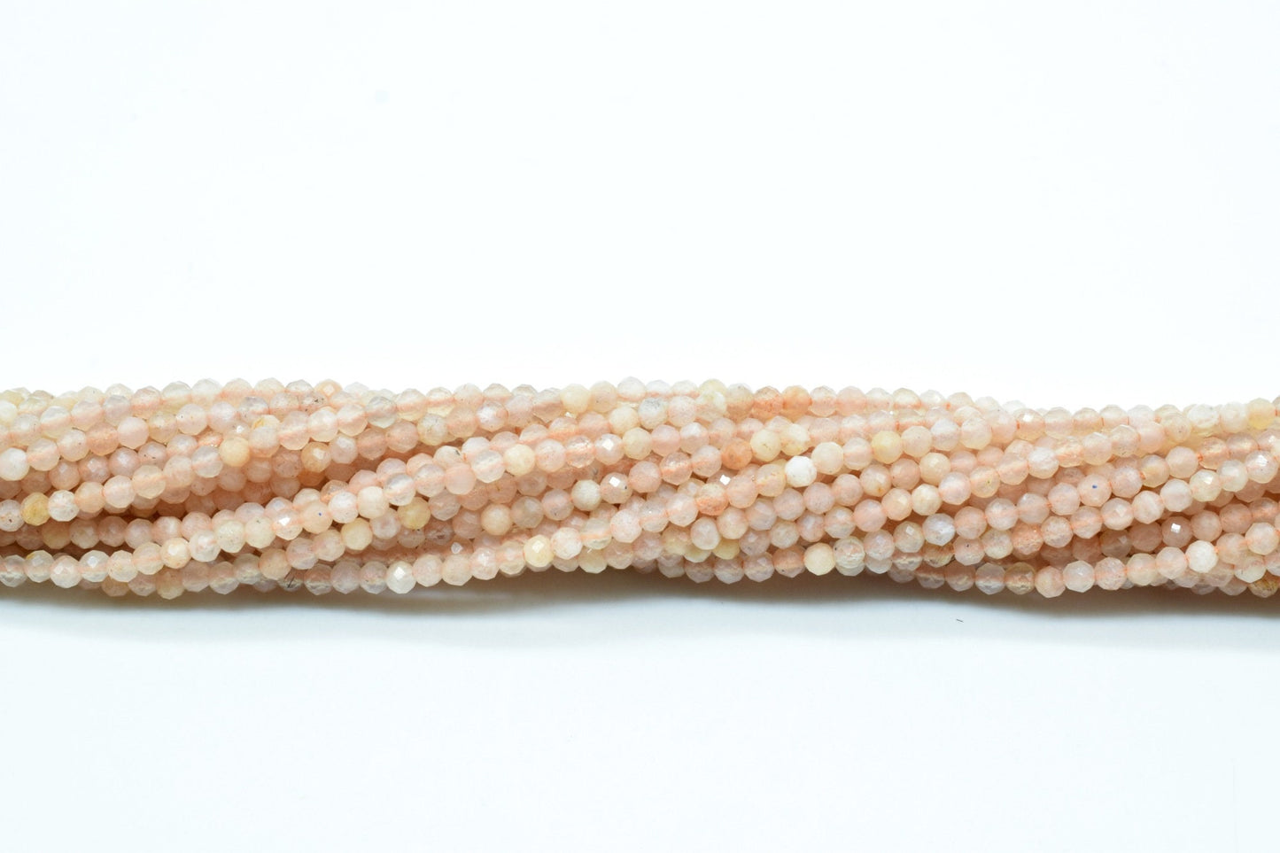 Peach Moonstone Rondelle beads,Jewelry making supplies,moonstone Bead Strand,Fine Bead Strand,Faceted beads,micro beads strand,AAA bead,13''