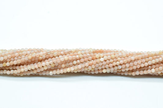 Peach Moonstone Rondelle beads,Jewelry making supplies,moonstone Bead Strand,Fine Bead Strand,Faceted beads,micro beads strand,AAA bead,13''