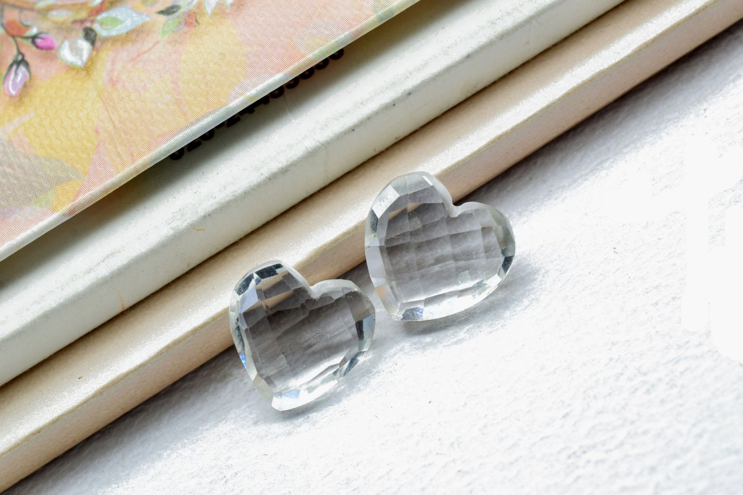 Crystal 14mm carved Briolettes,Crystal Quartz Faceted Heart Shape Beads,AAA Grade Quality Crystal Briolettes Beads,calibrated Crystal stone