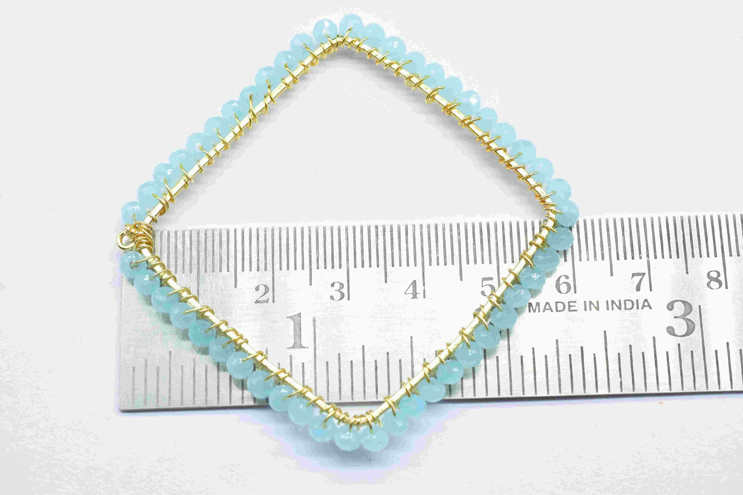 Aqua Quartz Wire Wrapped Earring,Gemstone Component,Handmade Pendant,Dangle Earring Component,Findings Earring Component,Beaches Jewelry,