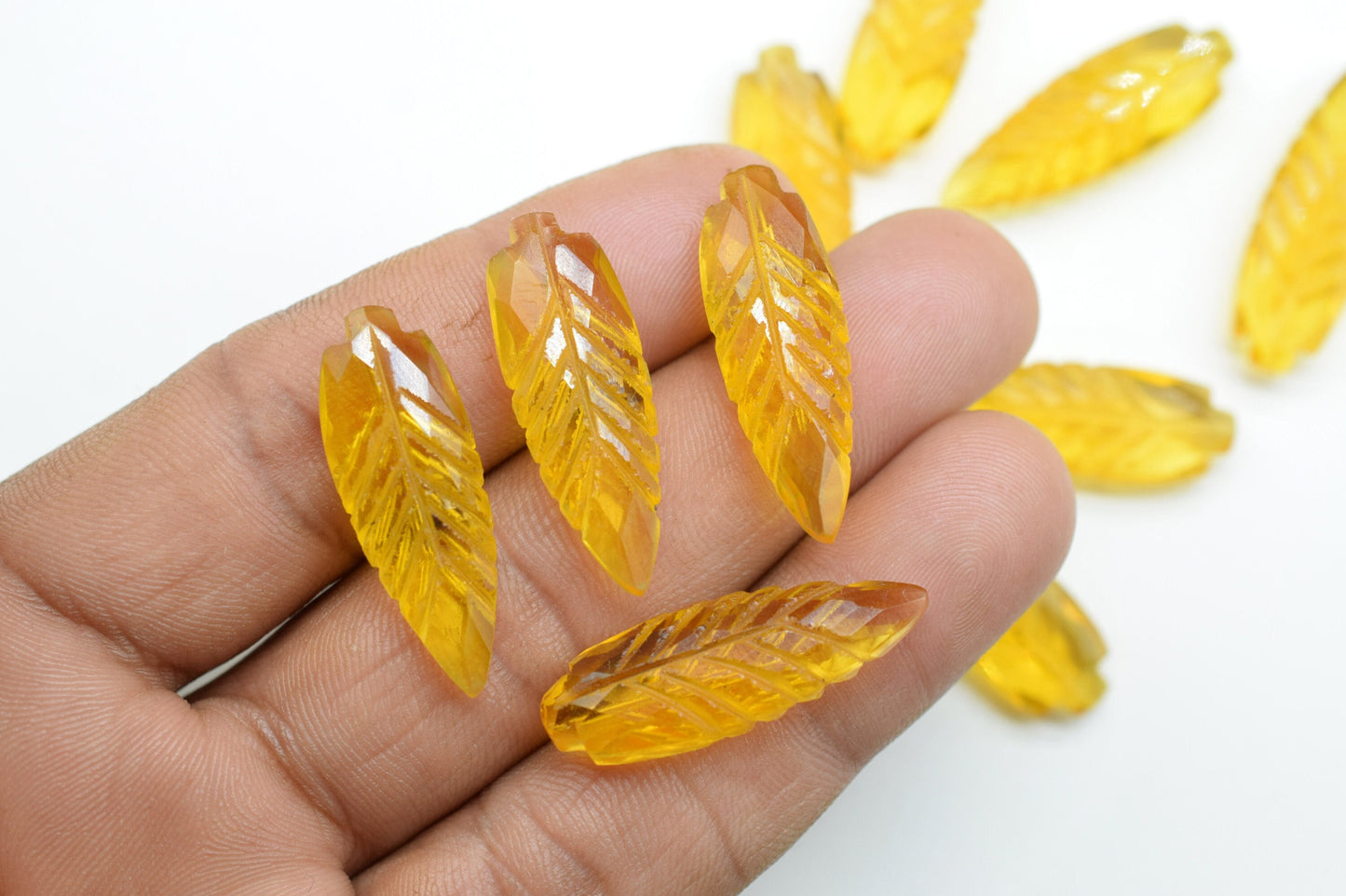 Citrine 10x30mm Pear Shape Faceted carved Briolette,Citrine Carving Briolettes,Citrine Leaf Shape Carved Briolettes,Citrine Carving Teardrop