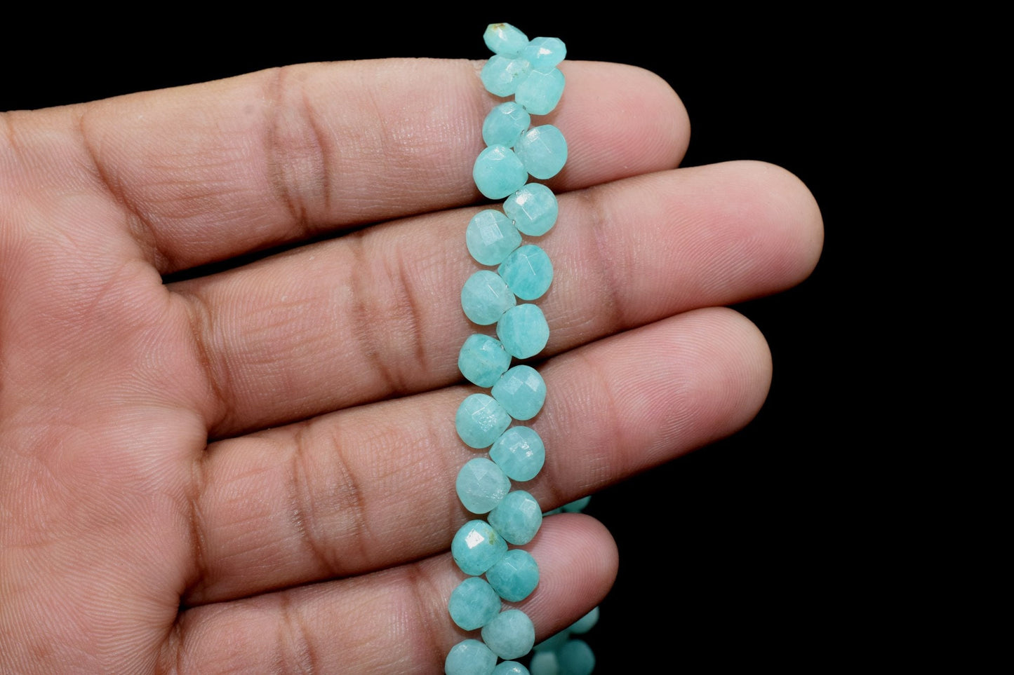 Natural Amazonite Faceted 6mm Heart Shape Beads,6mm Heart Shape Briolettes,Amazonit faceted Beads,Micro faceted Beads,mint green Gemstone