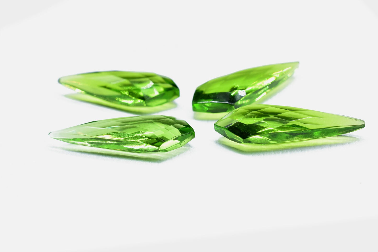 Peridot Quartz Fancy Faceted Long Drop Shape Beads,Peridot 12x27mm Pear Shape Briolettes,Loose Gemstone,Peridot Briolettes,Craft Supplies