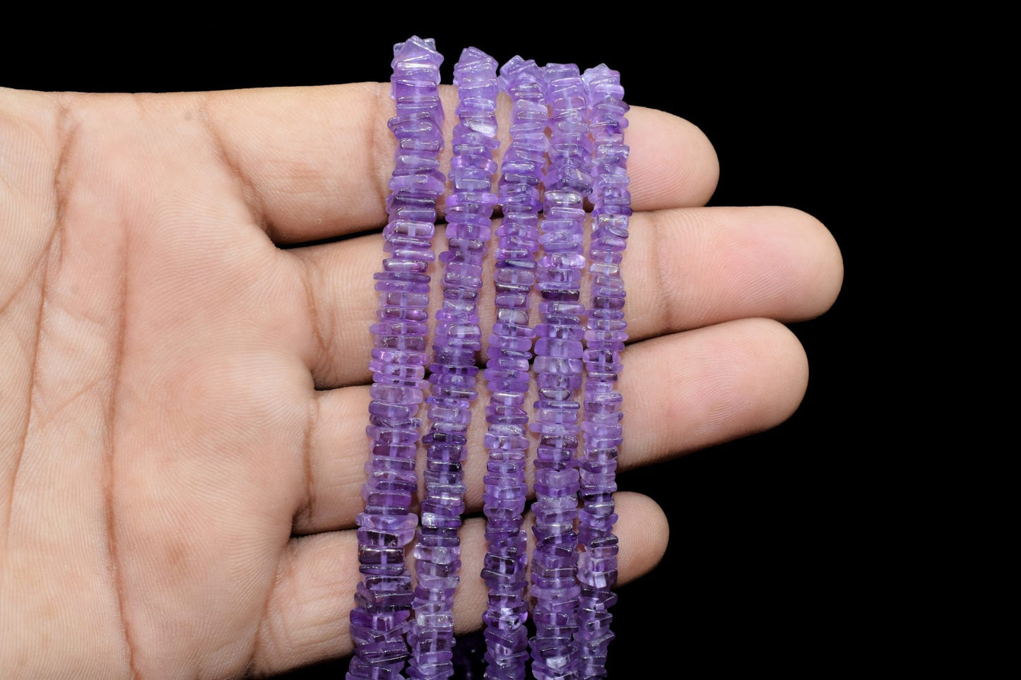 Amethyst Heishi Beads Size 4-5 MM 16 inch strand Approx,Amethyst Heishi Beads, Amethyst Heishi Cut Beads, Amethyst, Square Beads,AAA Quality
