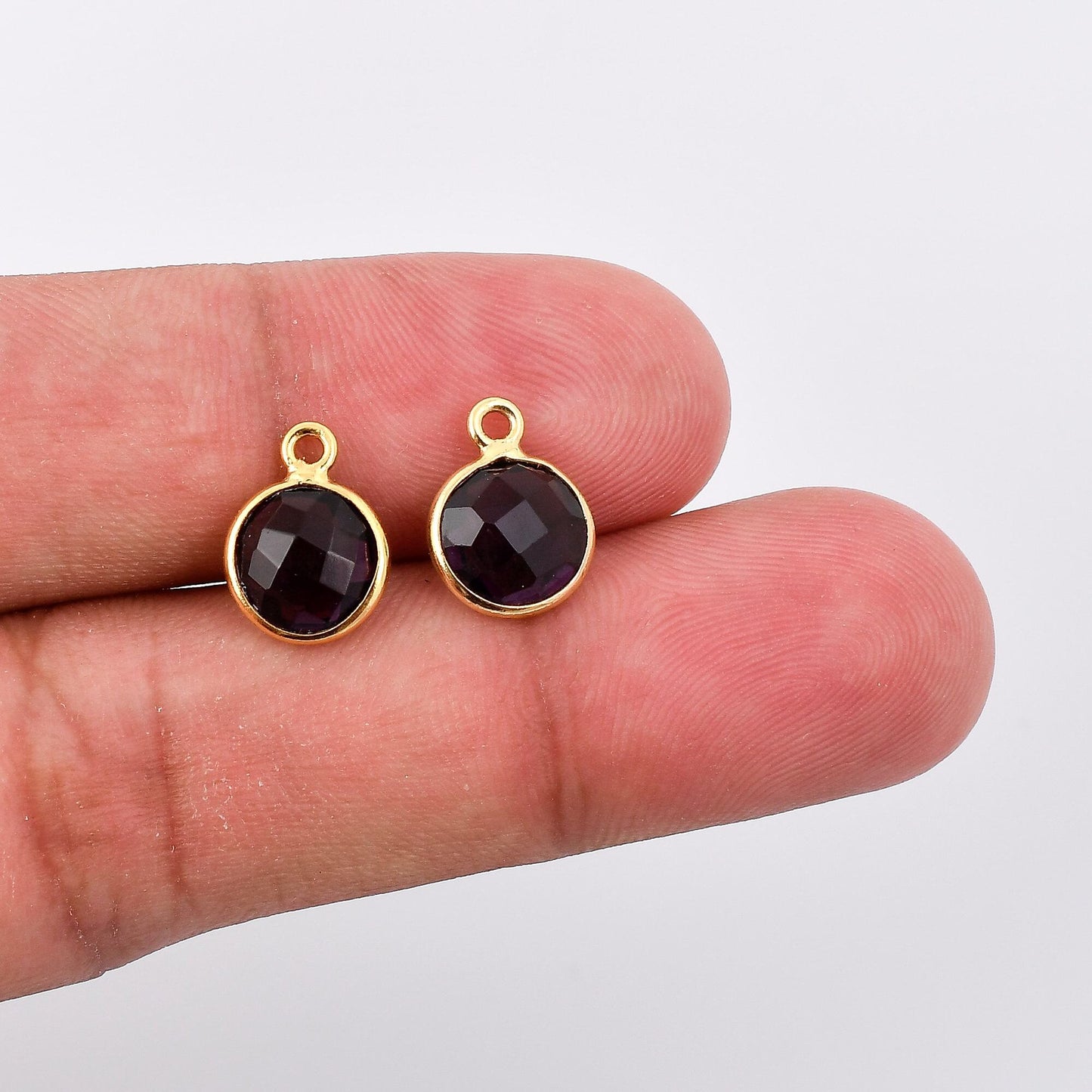 Amethyst charms,Amethyst single connector pendant,jewelry making charms,Gemstone connector,Brass charms,Gold plated charms,Jewelry supplies