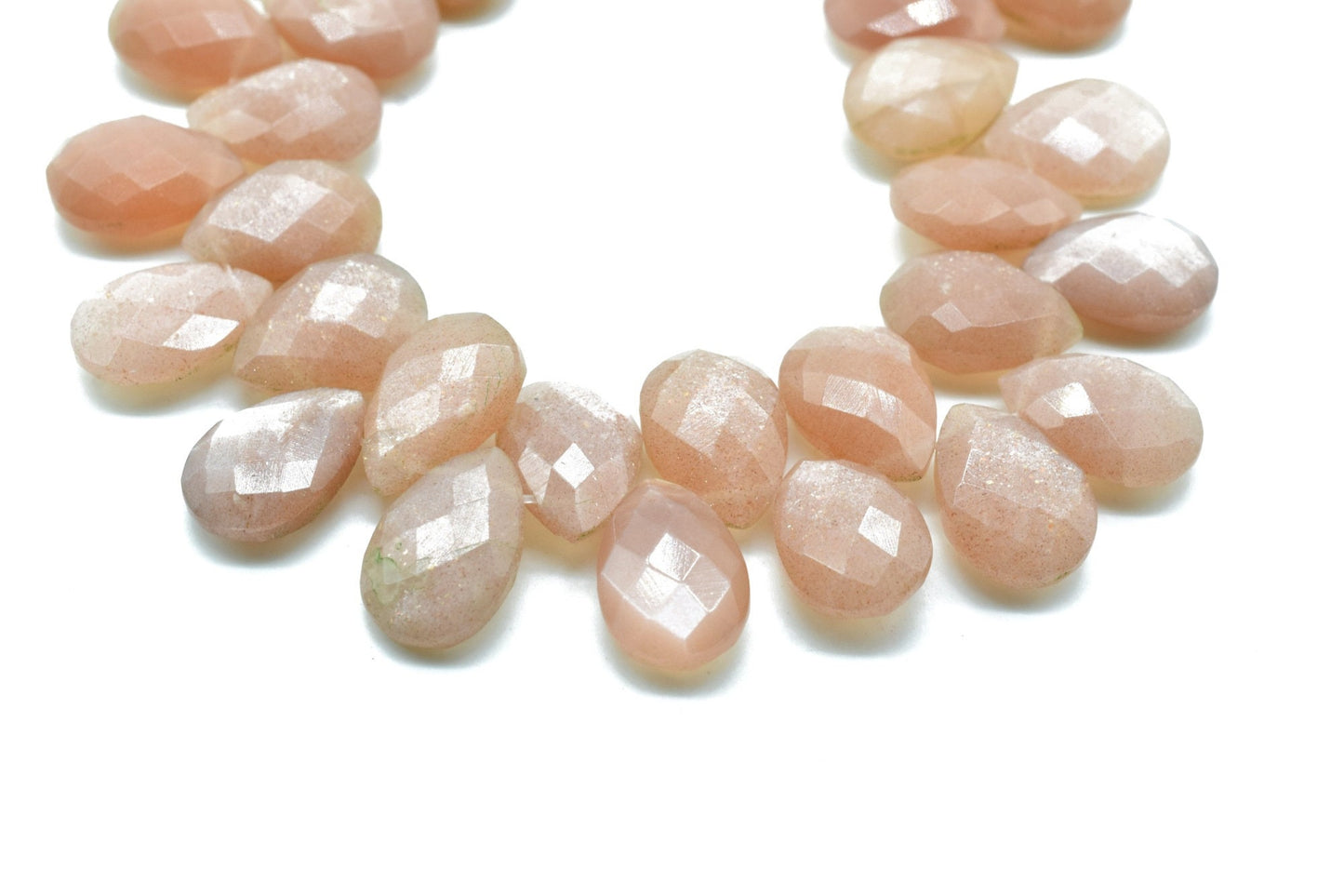Peach Moonstone Briolettes,Peach Moonstone Beads,Moonstone Beads,Peach Moonstone Faceted Pear Briolettes,Jewelry making beads,Supplies beads