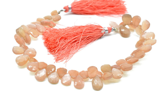 Chocolate Moonstone Pear Shape Briolettes,Brown pear shape,8''pear shape strand,Chocolate Moonstone faceted Briolette,AAA Quality pear shape